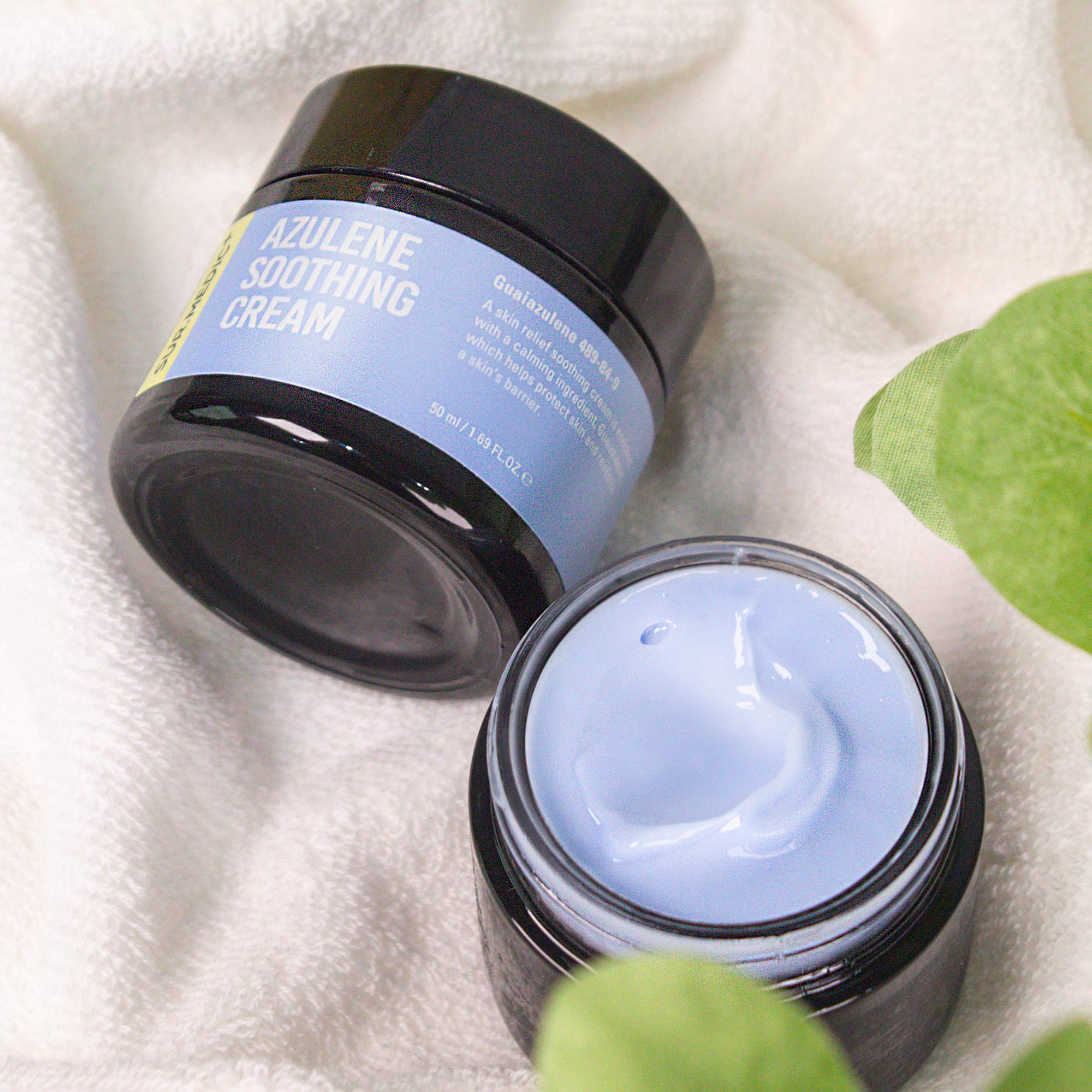 Azulene Soothing Double Skin Care Set for Sensitive Skin - pH Balancing Cleanser & Hydrating Soothing Cream | Korean Skincare Routine for Redness Relief & Post-Cleansing Calm | Perfect for Daily Gentle Face Care & Post-Treatment Skin Recovery
