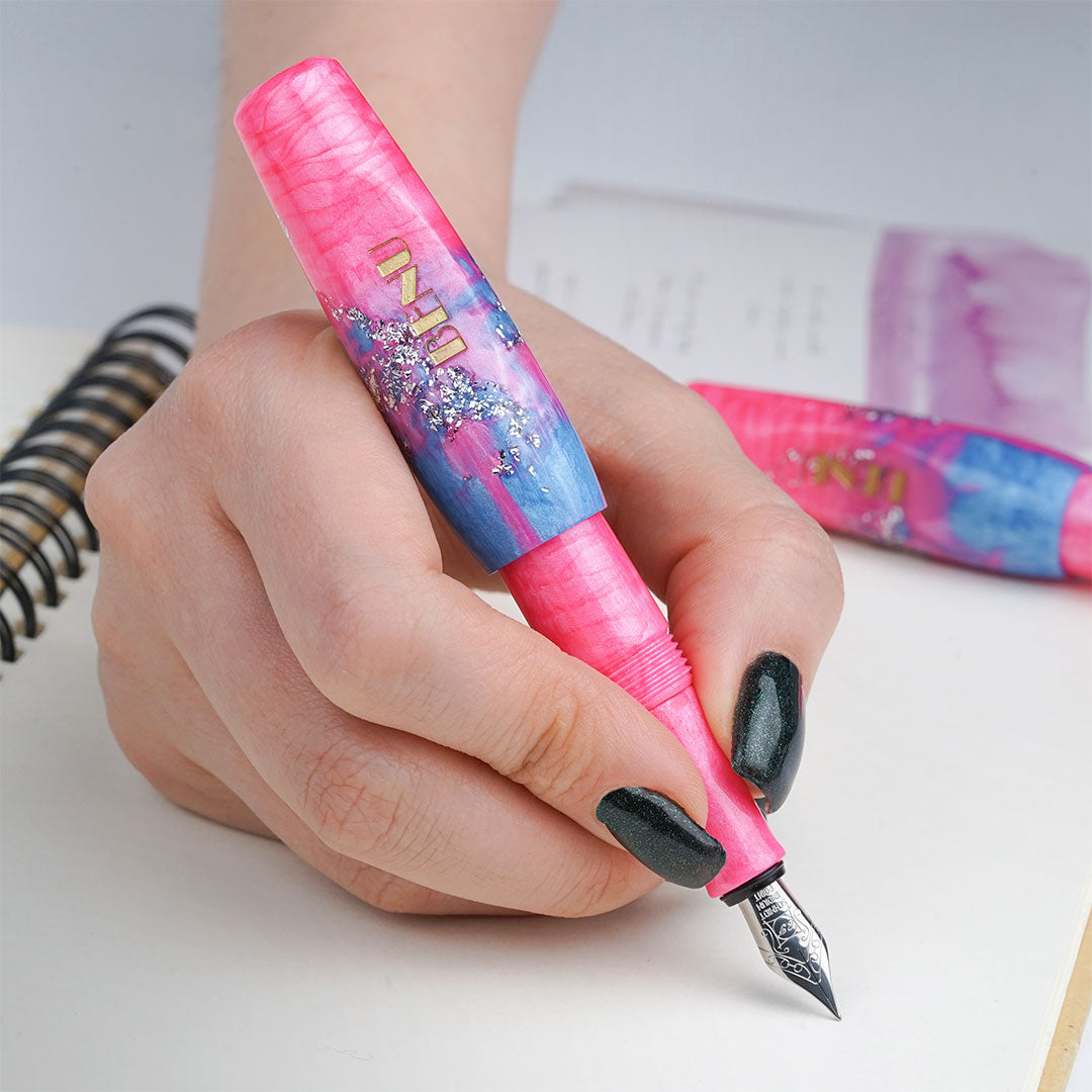 Benu Pixie Pocket Fountain Pen - Stardust Pink | Premium Compact Writing Pen for Journaling, Note-Taking & Everyday Use