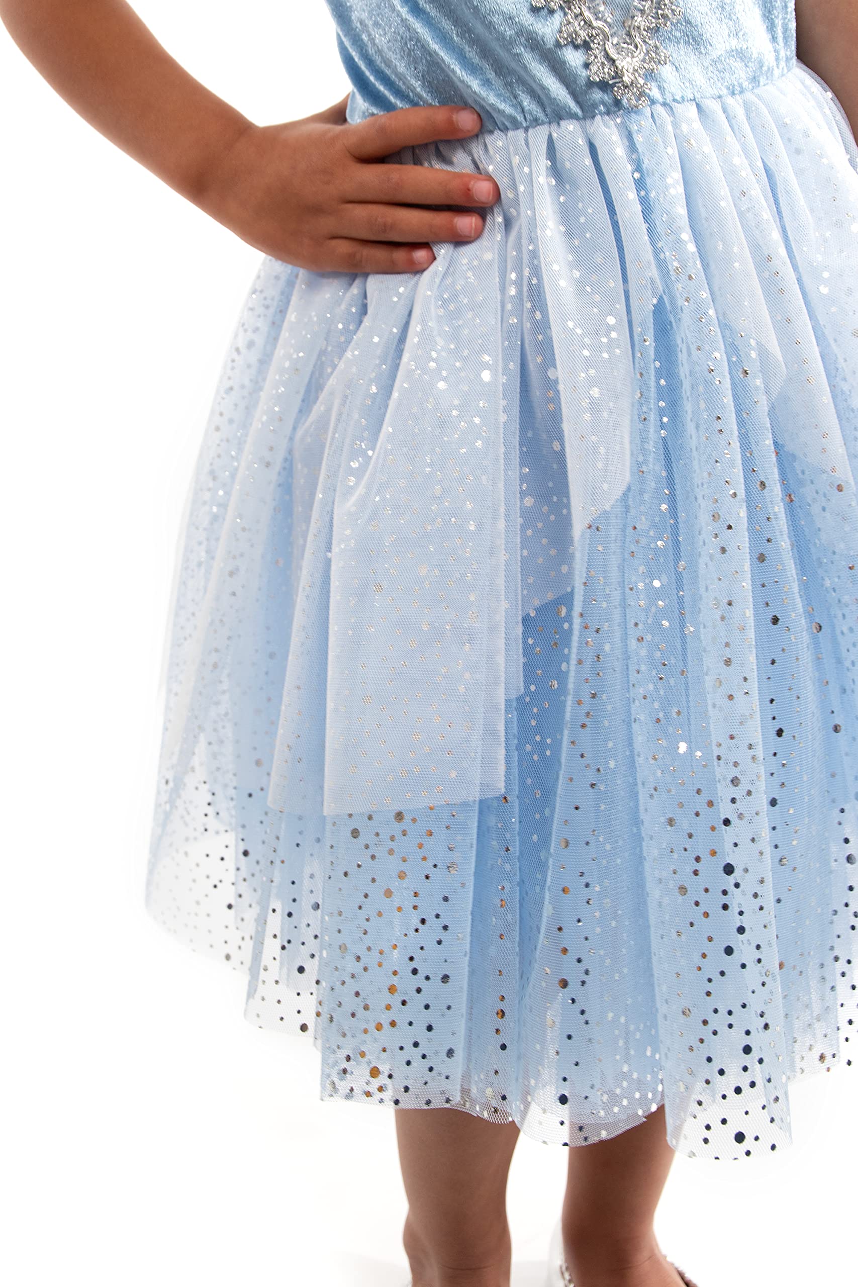 Little Adventures Cinderella Princess Dress for Girls - Machine Washable Kids Pretend Play Costume, Halloween & Birthday Party Outfit - Perfect for Dress-Up, Role Play, and Special Occasions