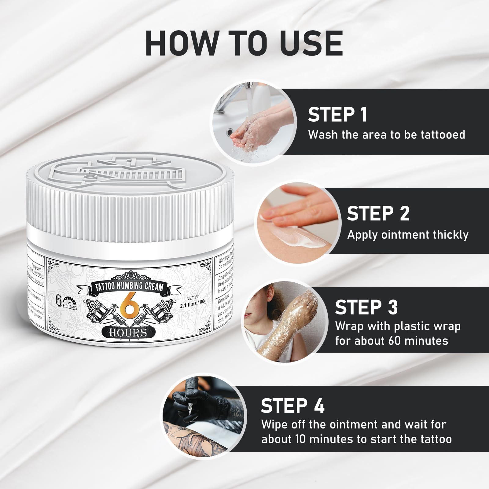 Extra Strength Tattoo Numbing Cream - 6 Hours Pain Relief for Tattoos & Waxing | Professional Numbing Solution for Painless Body Art & Hair Removal