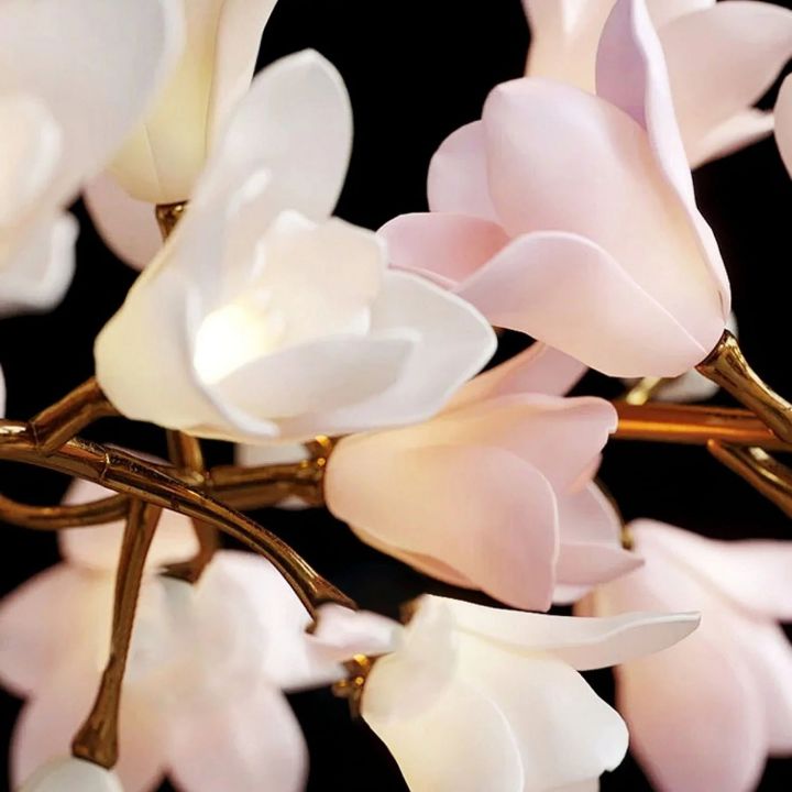 Elegant Floral Ceiling Light - Modern Circular Blossom Chandelier for Dining Room, Bedroom & Living Room Decor