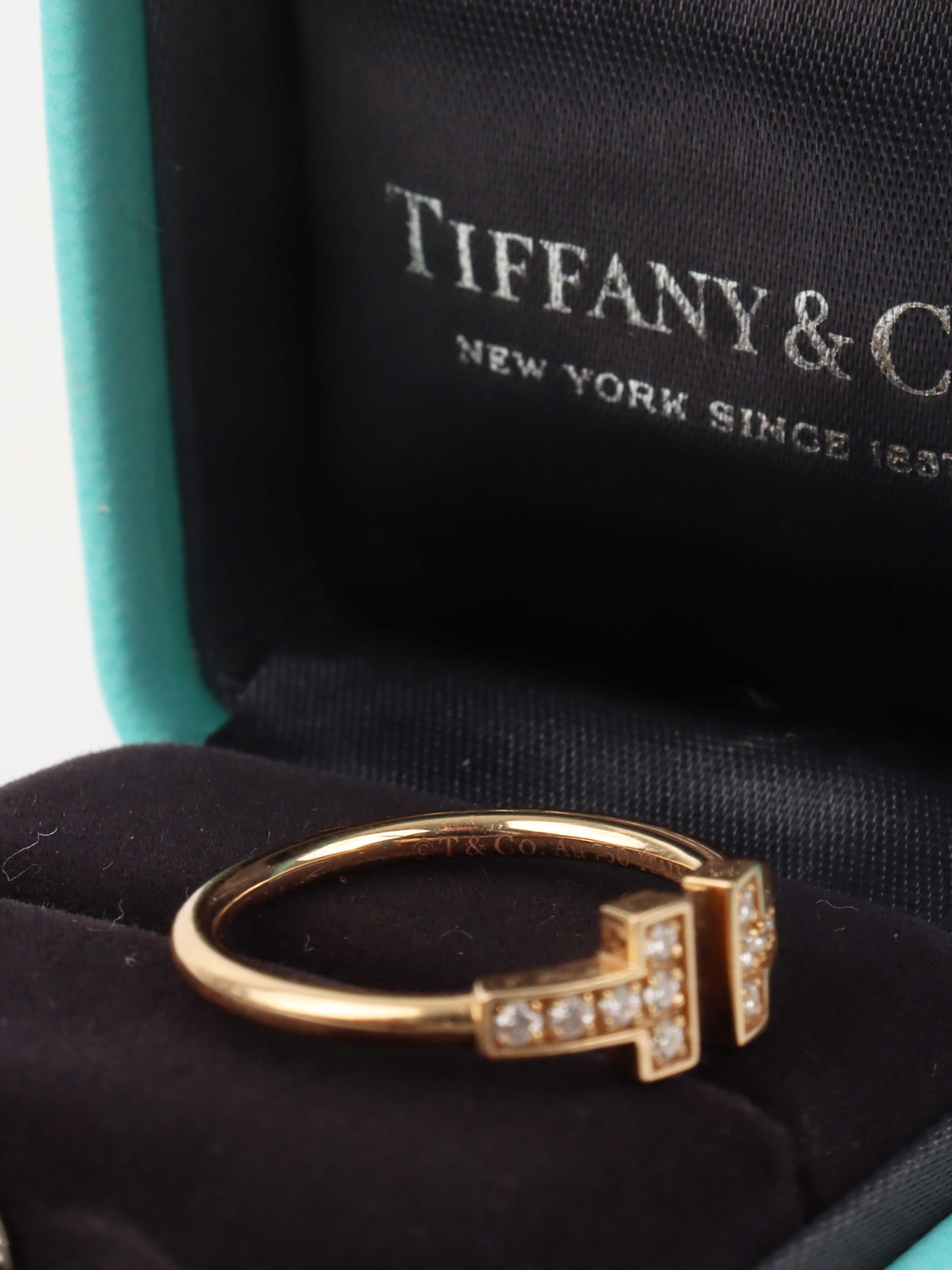 Tiffany & Co T Wire Diamond Ring - Elegant 18K Gold or Sterling Silver Band with Sparkling Diamonds | Perfect for Engagement, Wedding, Anniversary & Everyday Luxury Jewelry