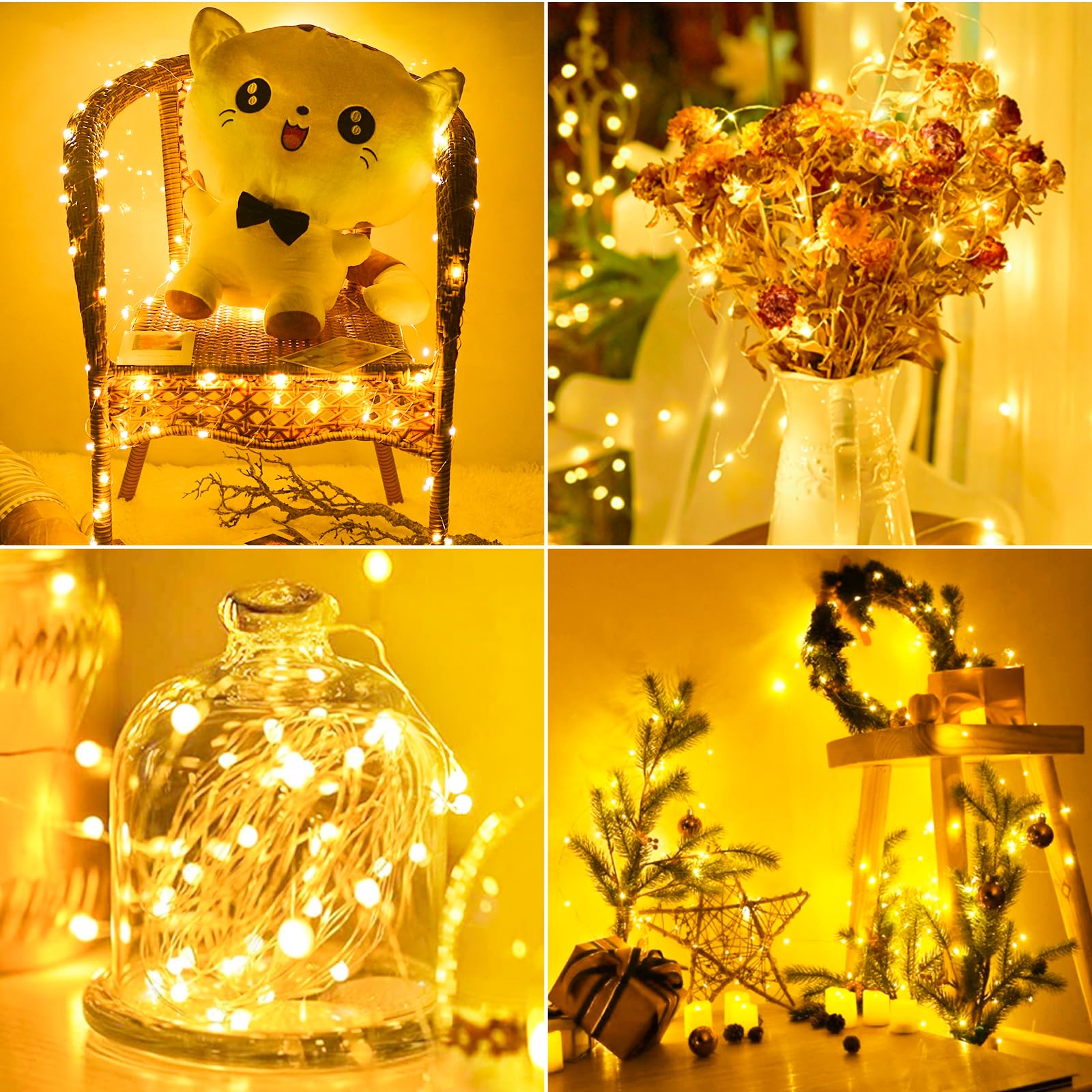 30 Pack Fairy Lights Battery Operated - 7FT 20 LED Mini Twinkle String Lights for Mason Jars, DIY Wedding, Party & Christmas Decor (Warm White) - Perfect for Bedroom, Garden, and Home Decoration