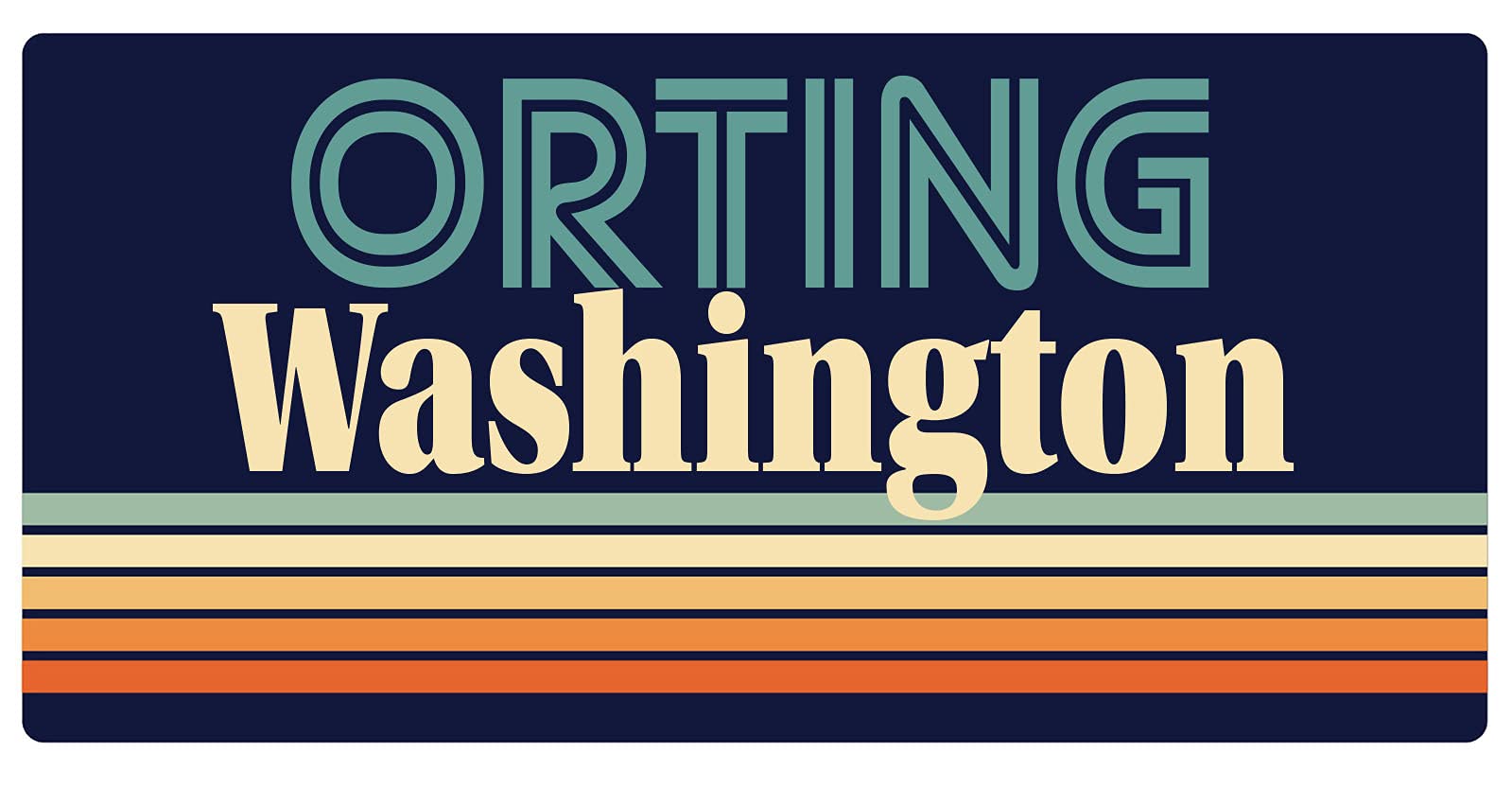 Orting Washington 5 x 2.5-Inch Retro Fridge Magnet - Vintage Souvenir Gift for Collectors & Travel Lovers - Perfect for Refrigerators, Lockers & Office Decor