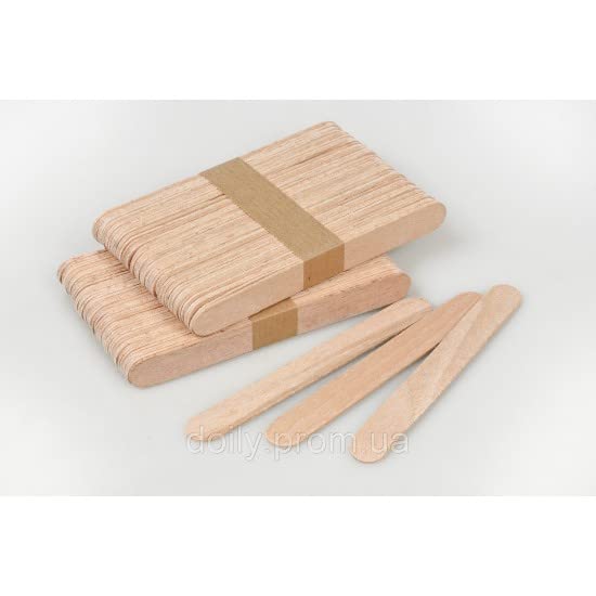 50 Pack Wooden Waxing Sticks - Disposable Wax Applicators for Face, Legs & Eyebrows | Hair Removal Wax Spatulas for Home & Salon Use | Also Great for Wood Crafts & Tongue Depressors