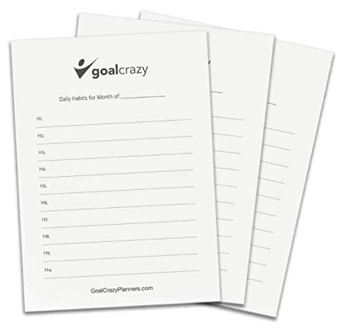 Premium Habit Cards Replacement - Daily Tracker & Scorecard for Goal Setting, Productivity & Self-Improvement | Perfect for Journaling, Bullet Journals & Personal Development