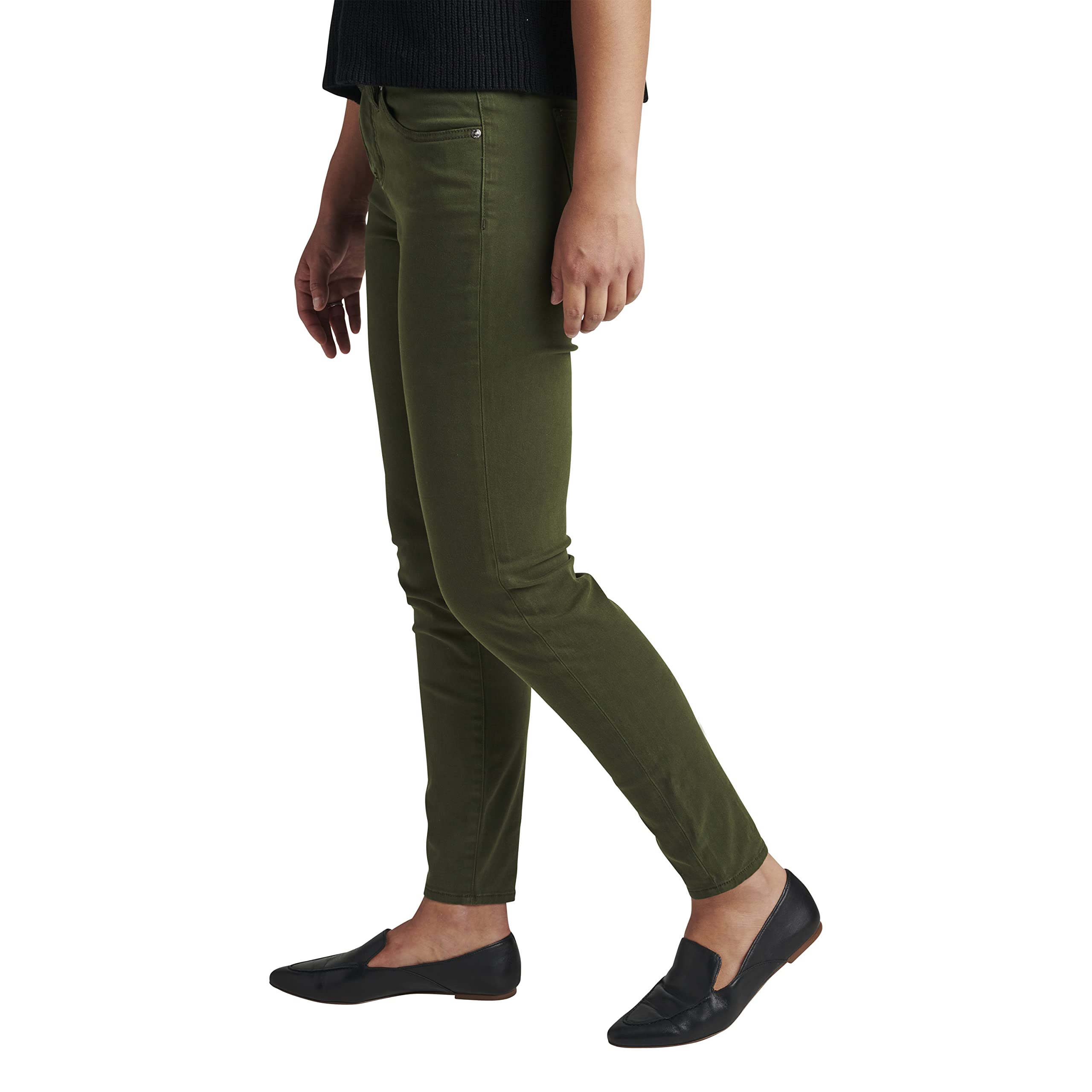 JAG Women's Cecilia Mid Rise Skinny Jeans - Stretch Denim Pants for Women, High Waist Slim Fit Jeans for Casual Wear & Everyday Outfits
