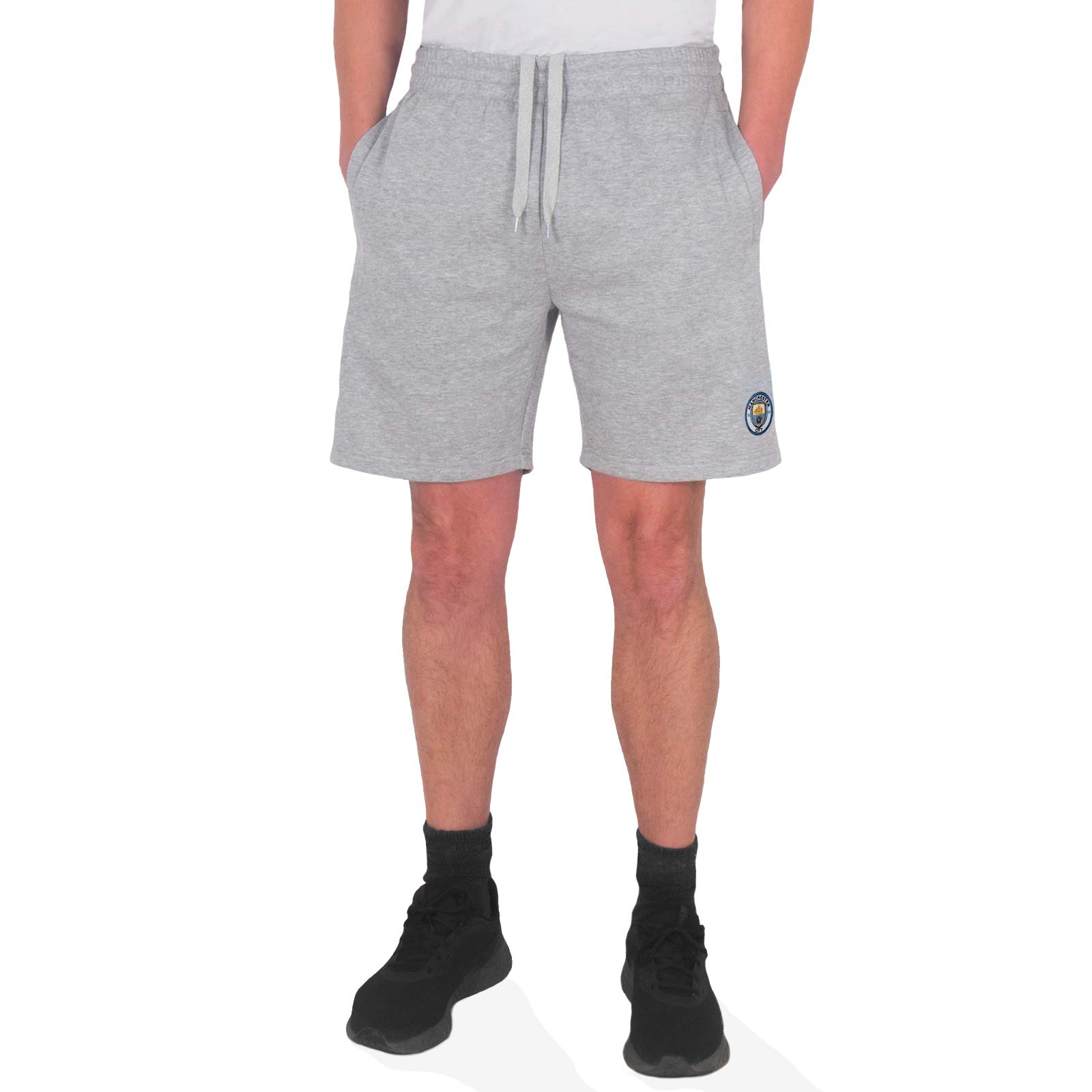 Manchester City FC Official Soccer Gift - Men's Fleece Jogger Shorts for Training & Lounge | Perfect for Fans, Workouts & Casual Wear