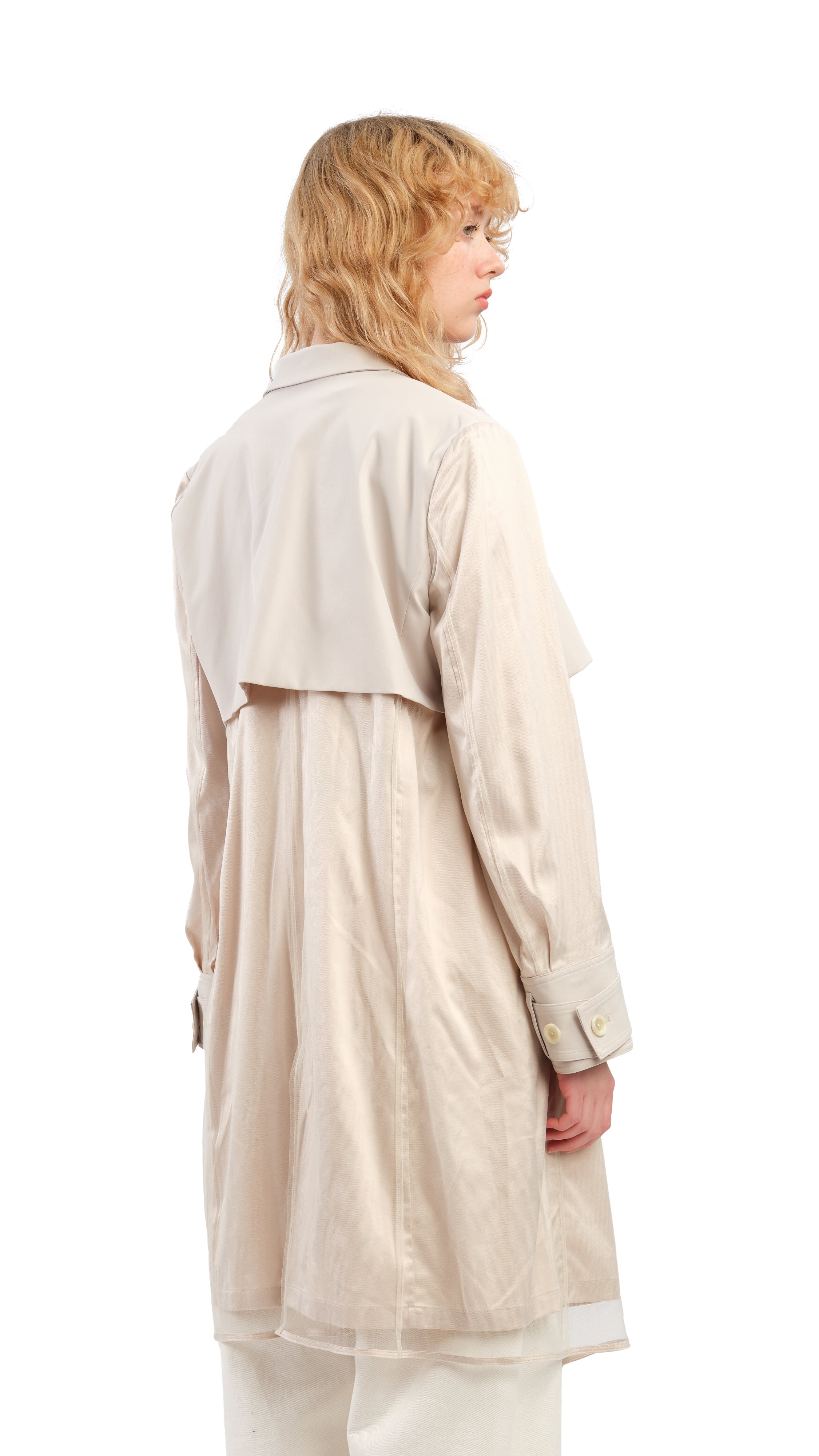 Stylish Mesh Trench Coat for Women - Lightweight Breathable Long Jacket with Belt - Perfect for Spring, Fall & Outdoor Activities
