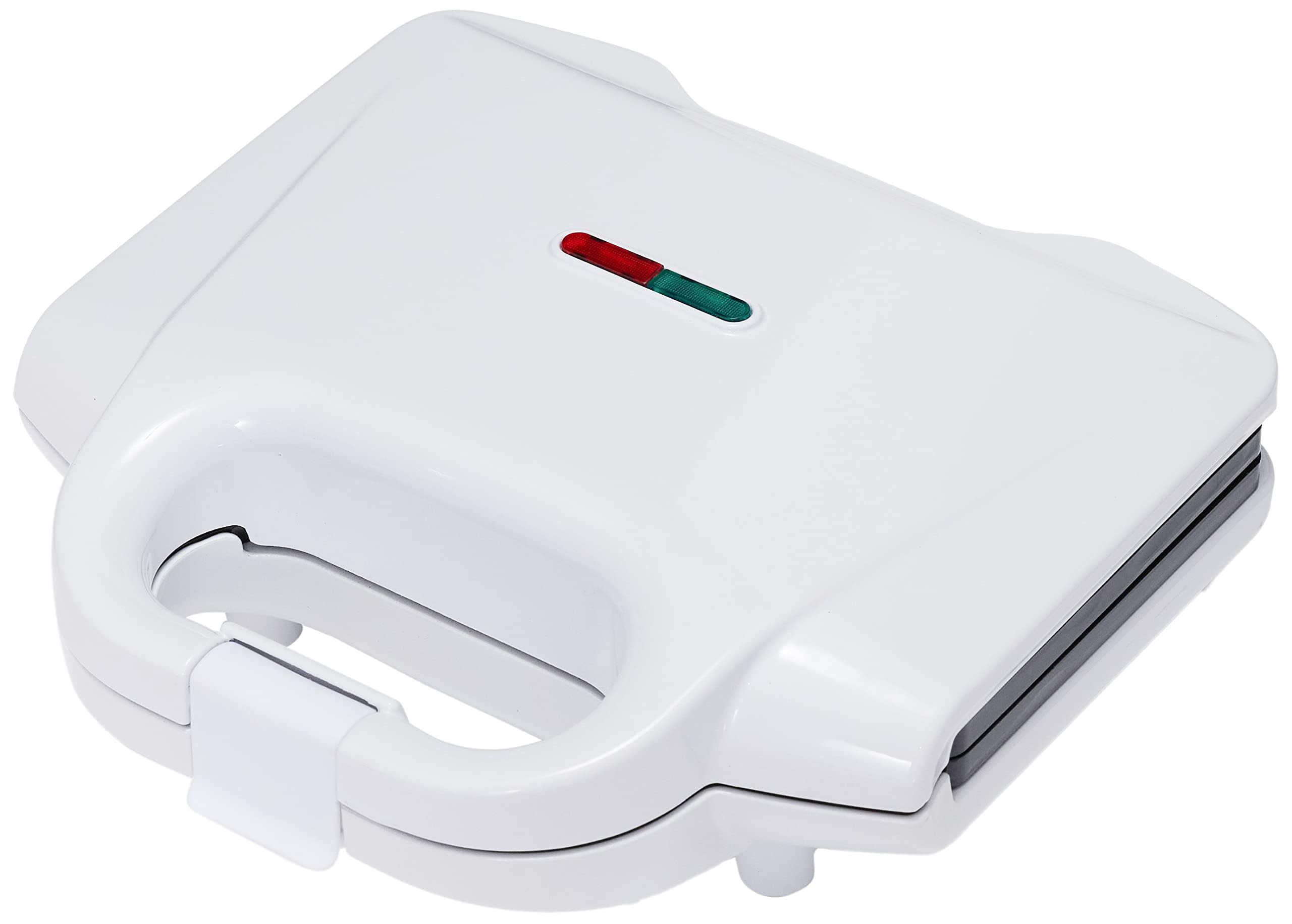 Amazon Basics 2-Slice Waffle Maker - 700W Non-Stick Coating, Easy to Clean, Compact White Waffle Iron for Quick Breakfast, Brunch & Family Gatherings