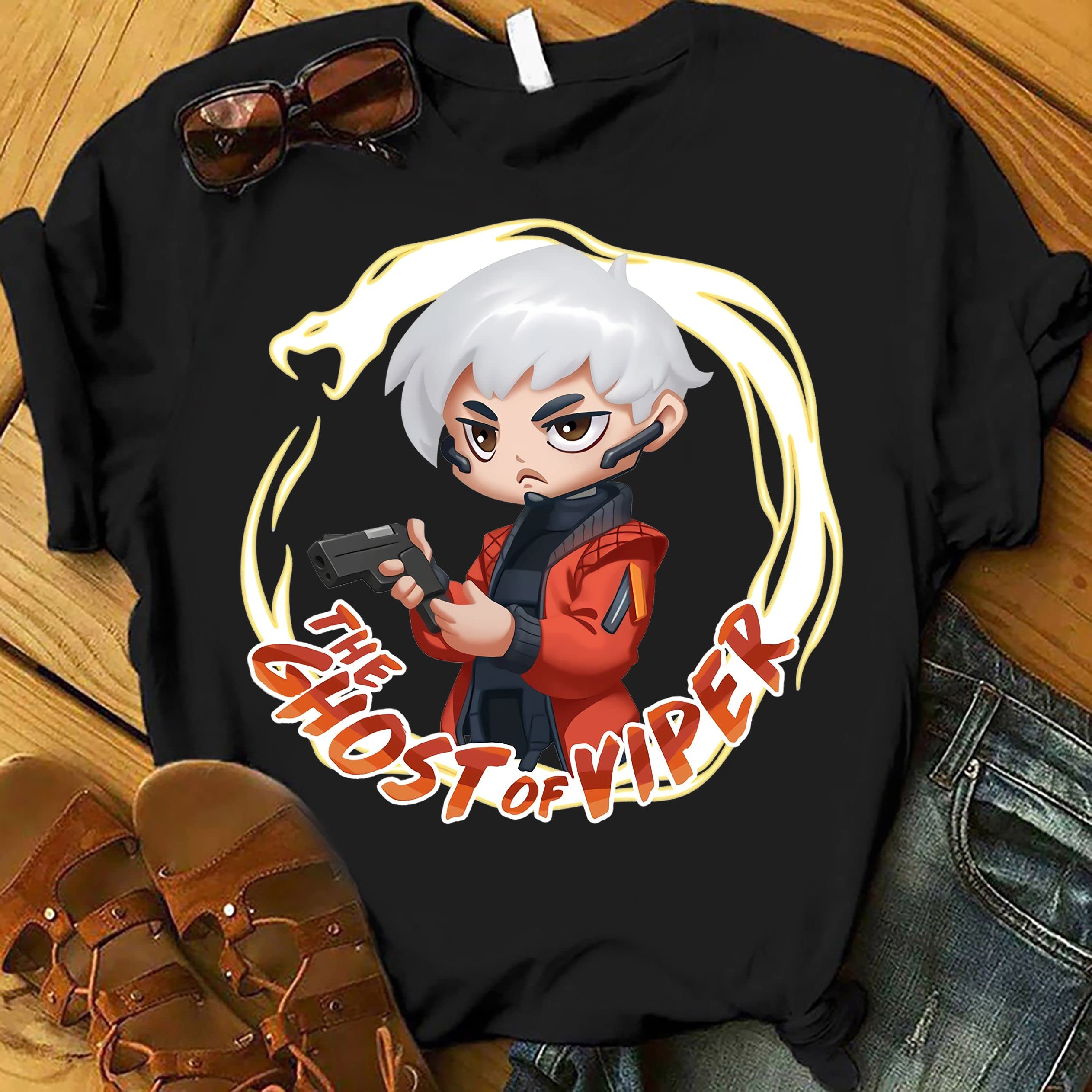 The Ghost of Viper T-Shirt | Holospray Valkyrie Shirt | Apex Legends Valkyrie Shirt for Men & Kids | Multicolor Gaming Tee – Perfect for Cosplay, Gaming Events & Casual Wear
