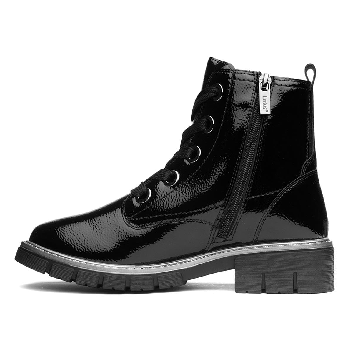 Lotus JoJo Women's Black Ankle Boots - Size 5 UK (US Size 7) - Stylish Chunky Heel Chelsea Boots for Women - Perfect for Casual Outfits, Office Wear & Fall Fashion