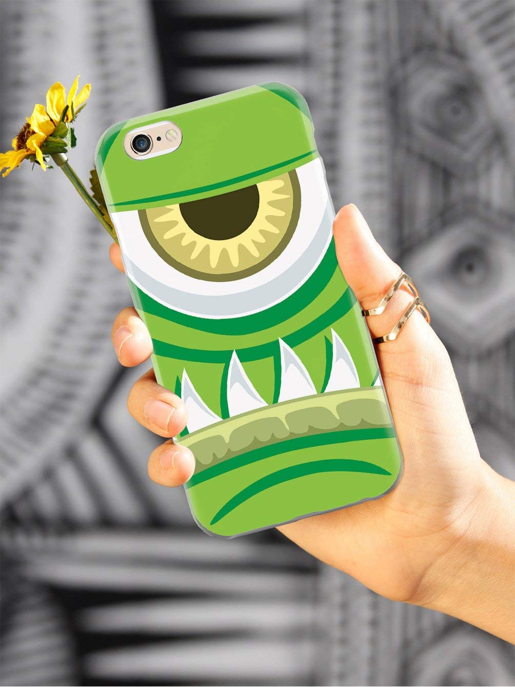 Inspired Cases - Shockproof & Durable iPhone 7 Plus Case with 3D Textured Design | Protective Cover for Apple iPhone 7 Plus (Cyclops Green Monster) | Perfect for Outdoor Activities, Travel & Daily Use