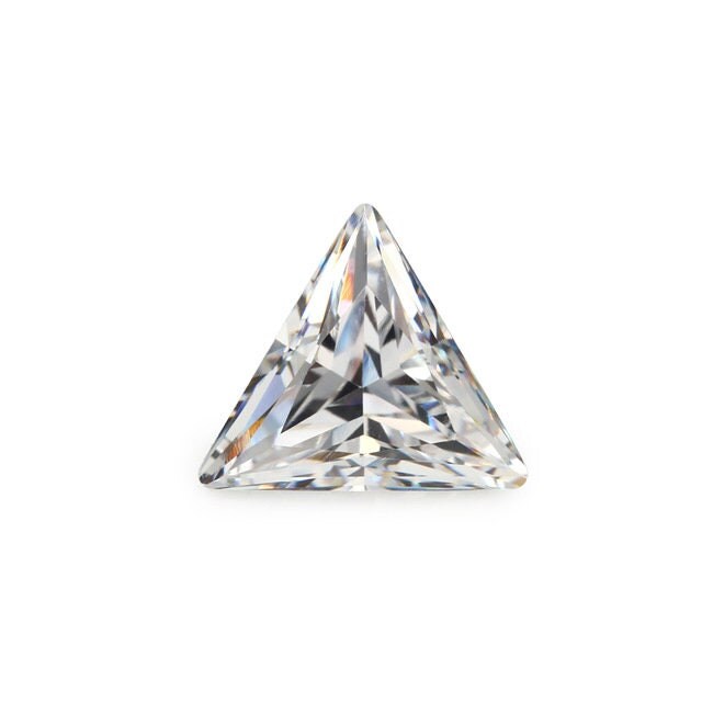 Wholesale 5-8mm White Cubic Zirconia Triangle Cut VVS Eye Clean CZ Stones for Jewelry Making, Earrings, Necklaces & DIY Craft Projects