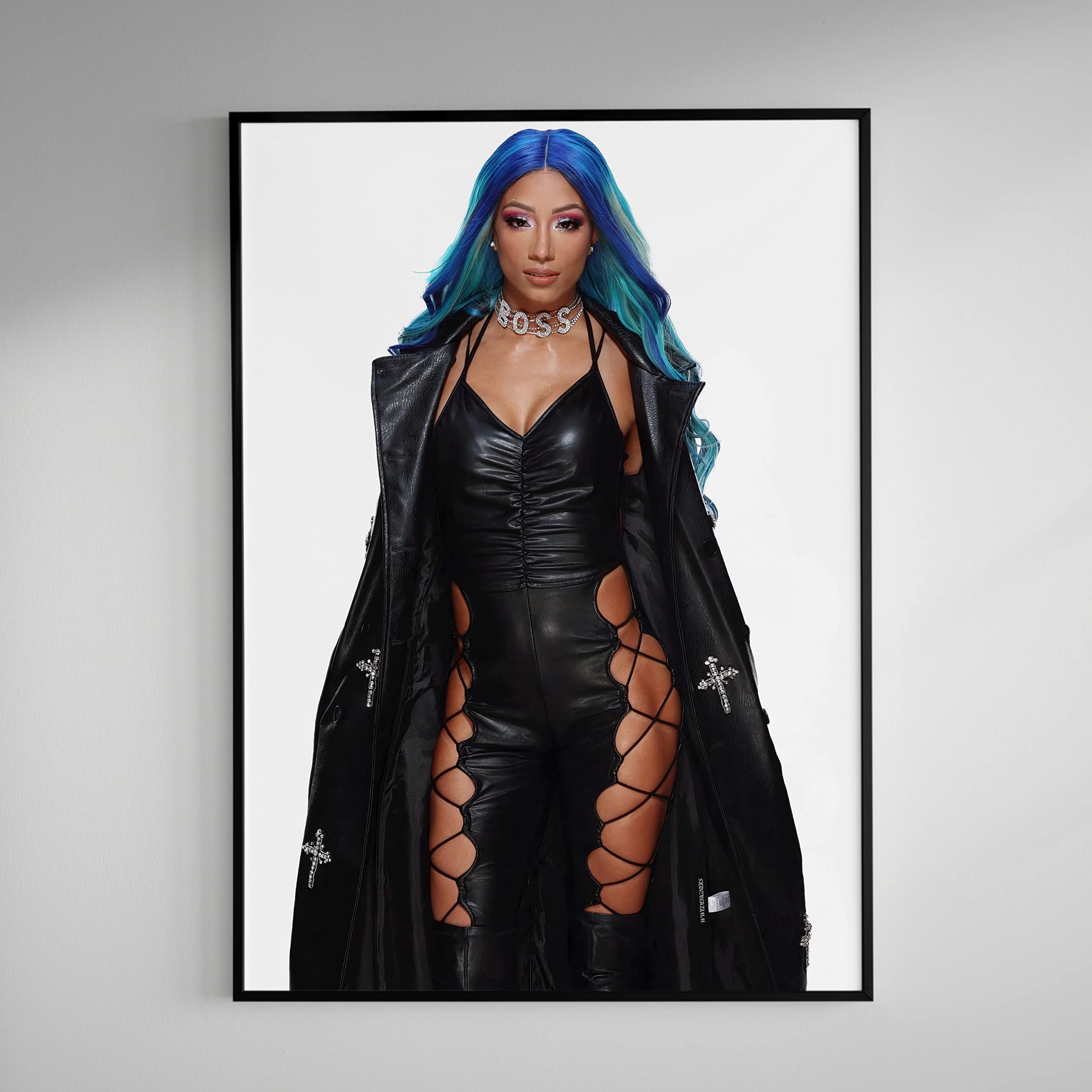 Sasha Banks Women's Champion Wrestling Poster - High-Quality Gym Wall Art for Home & Fitness Motivation - Perfect for Wrestling Fans & Workout Room Decor