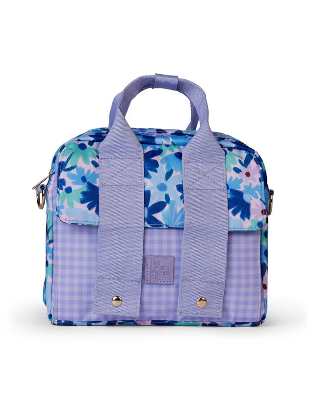 The Somewhere Co - Blue Meadow Insulated Lunch Tote Bag for Women & Men | Eco-Friendly Reusable Food Container Carrier | Perfect for Work, School & Picnics