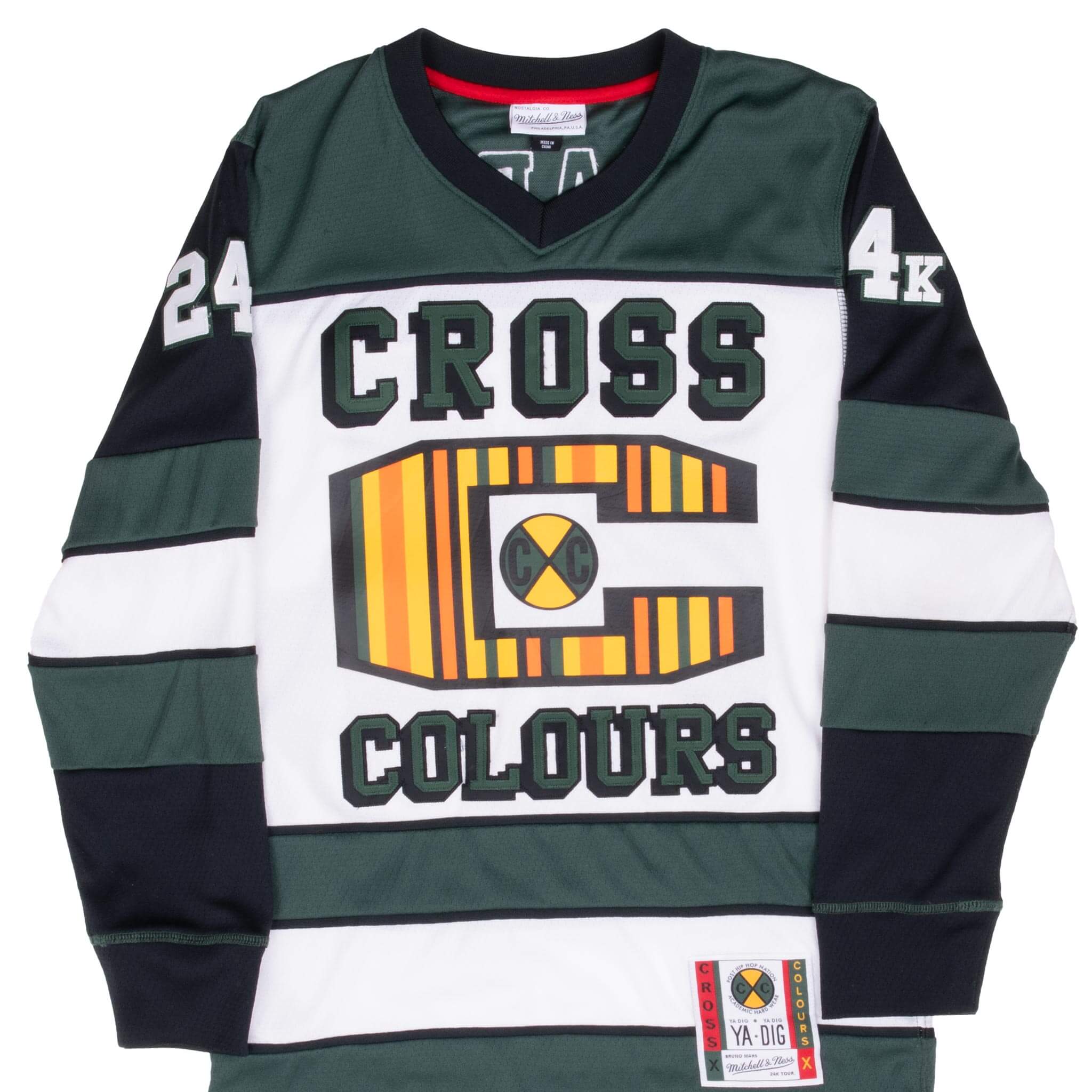 Cross Colours Bruno Mars 24K Magic Tour 2017 Mitchell & Ness Jersey Small – Vintage Concert Merchandise for Fans & Collectors – Perfect for Concerts, Parties & 90s Hip-Hop Fashion