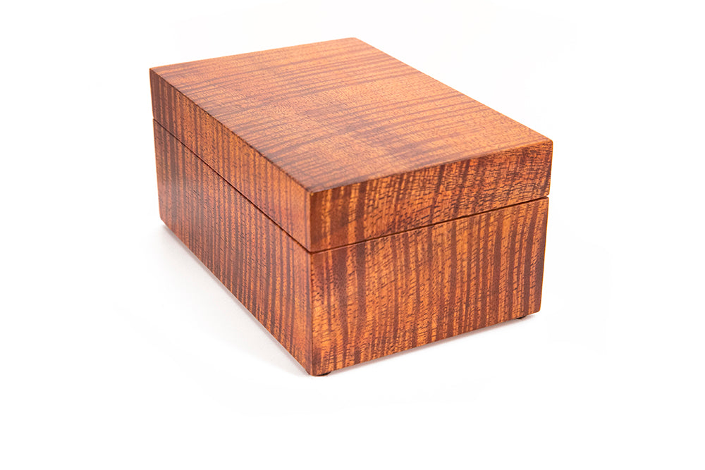 Premium Koa Wood Gift Box - Handcrafted Hawaiian Small Jewelry Storage Box for Rings, Necklaces & Keepsakes - Perfect for Wedding, Anniversary & Birthday Gifts