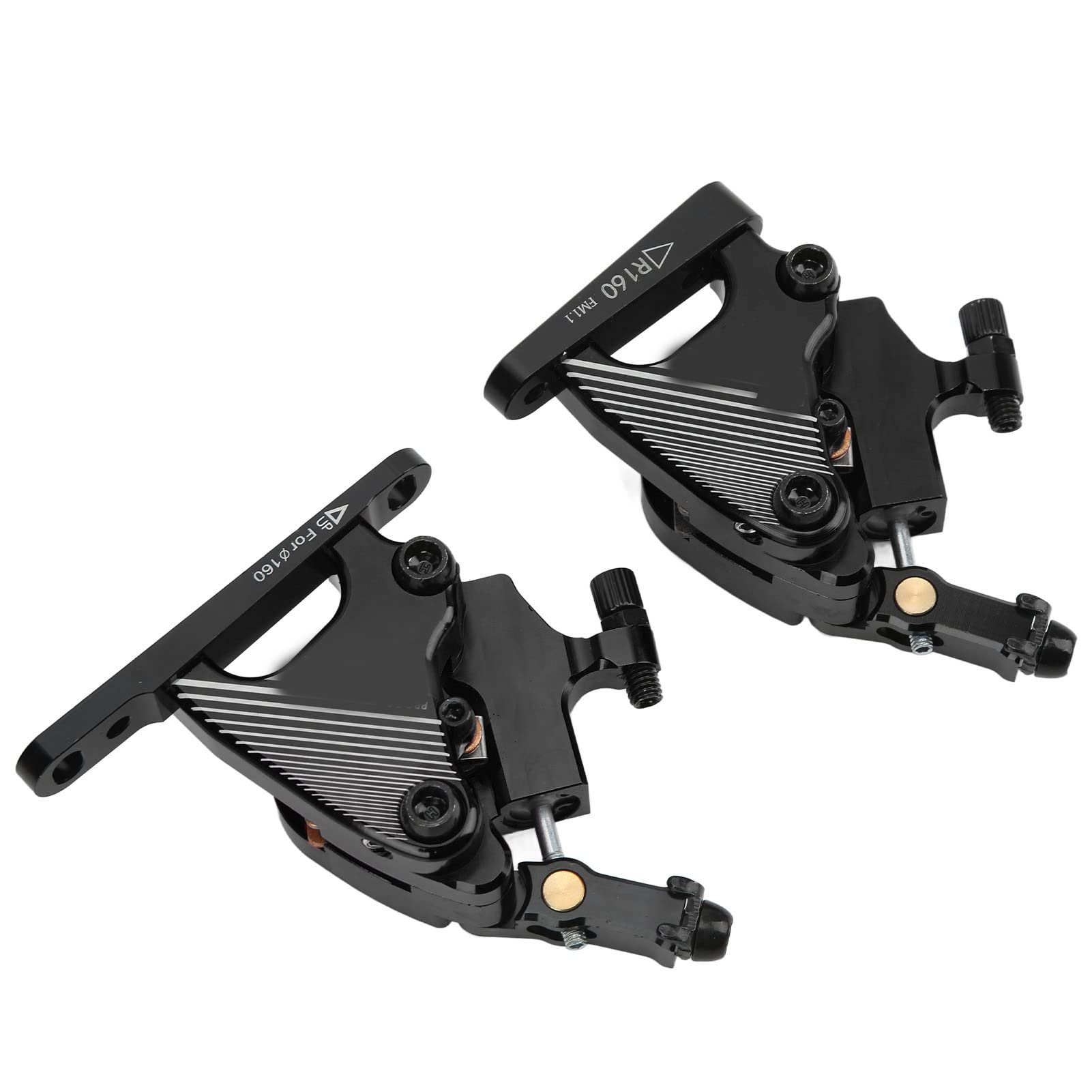 **1 Pair Hydraulic Disc Brakes Set - Aluminum Alloy Front & Rear Hydraulic Disc Brake Calipers for Road Bikes - Perfect for Mountain & Commuter Cycling (Black, Front & Rear Set)**