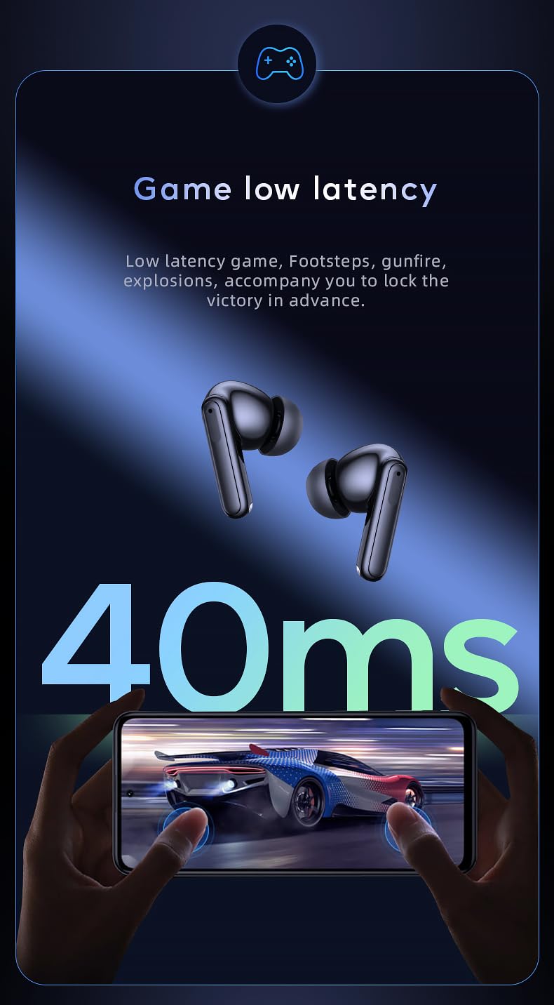 Premium Active Noise Cancelling Bluetooth Earbuds with Qi Wireless Charging, Hall Switch Technology & Dual Mic (ANC+ENC) - Includes Travel Pouch | USB-C Fast Charging | Porcelain White | Perfect for Commuting, Workouts & Travel