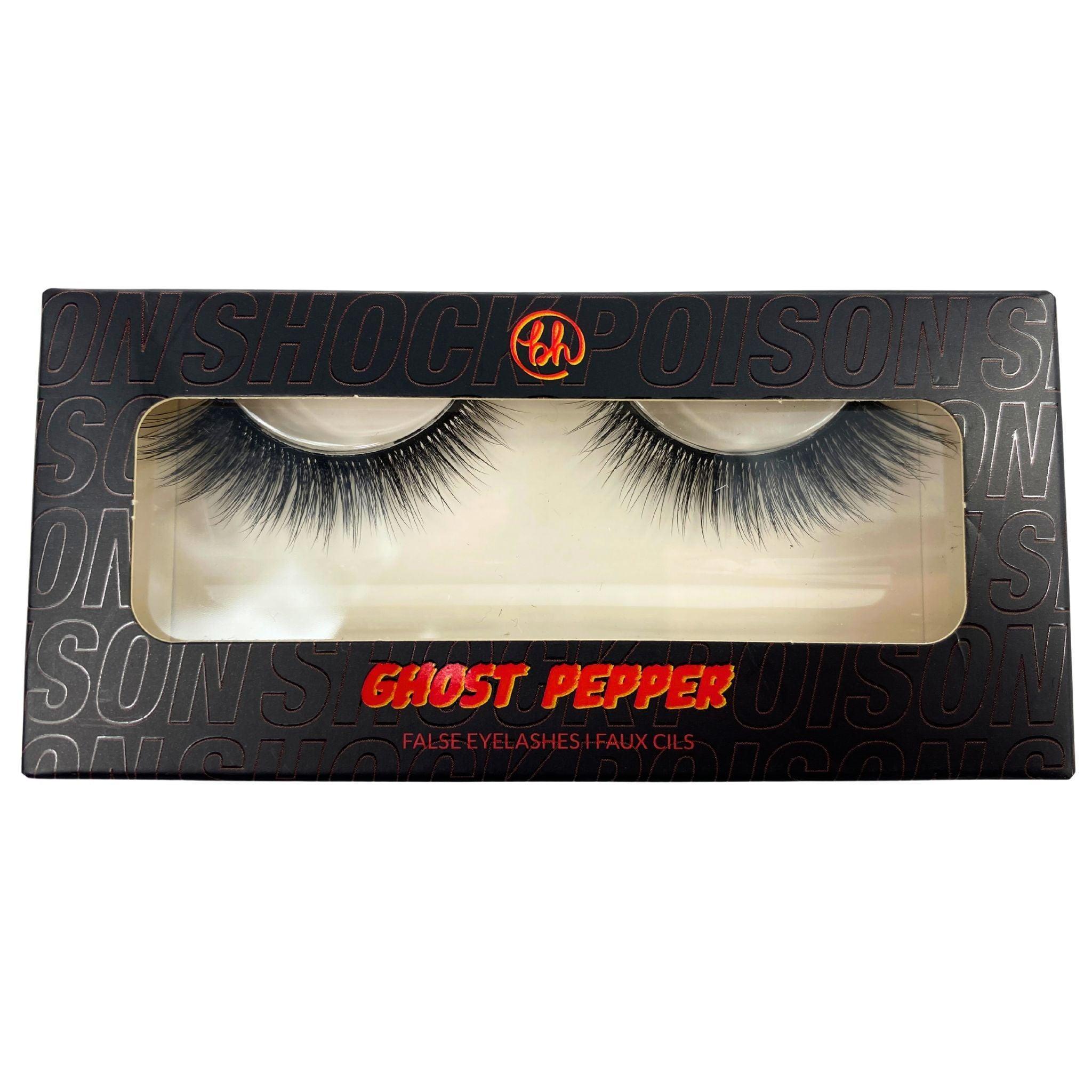 BH Cosmetics Ghost Pepper Poison Shock False Eyelashes - 40 Pcs Set | Voluminous Dramatic Lashes for Halloween, Cosplay & Night Out Makeup