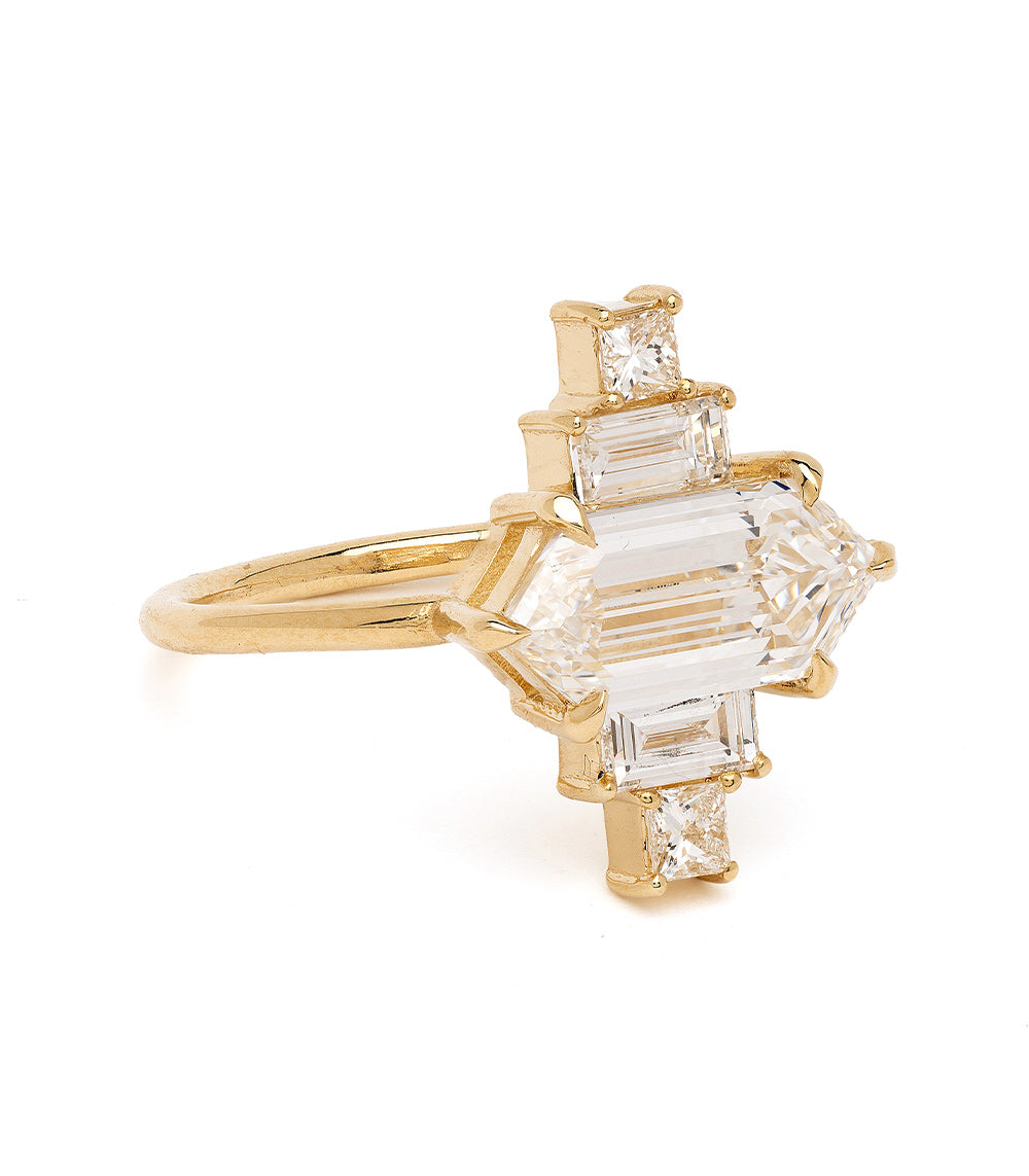 2.26Ct Hexagon Art Deco Inspired Diamond Engagement Ring - Vintage Style Wedding Band for Women, Perfect for Proposals, Anniversaries & Special Occasions