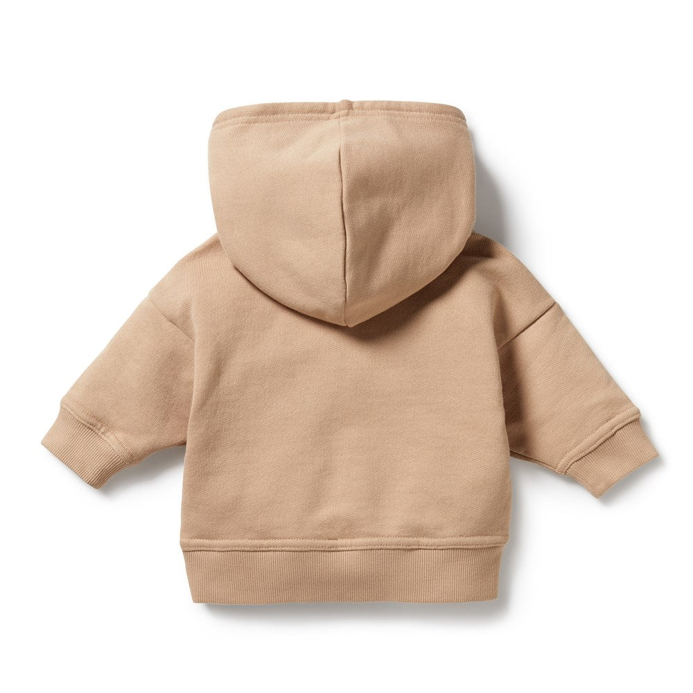 Organic Caramel Terry Hooded Sweatshirt for Women - Soft Cotton Pullover Hoodie for Casual Wear, Loungewear & Outdoor Activities