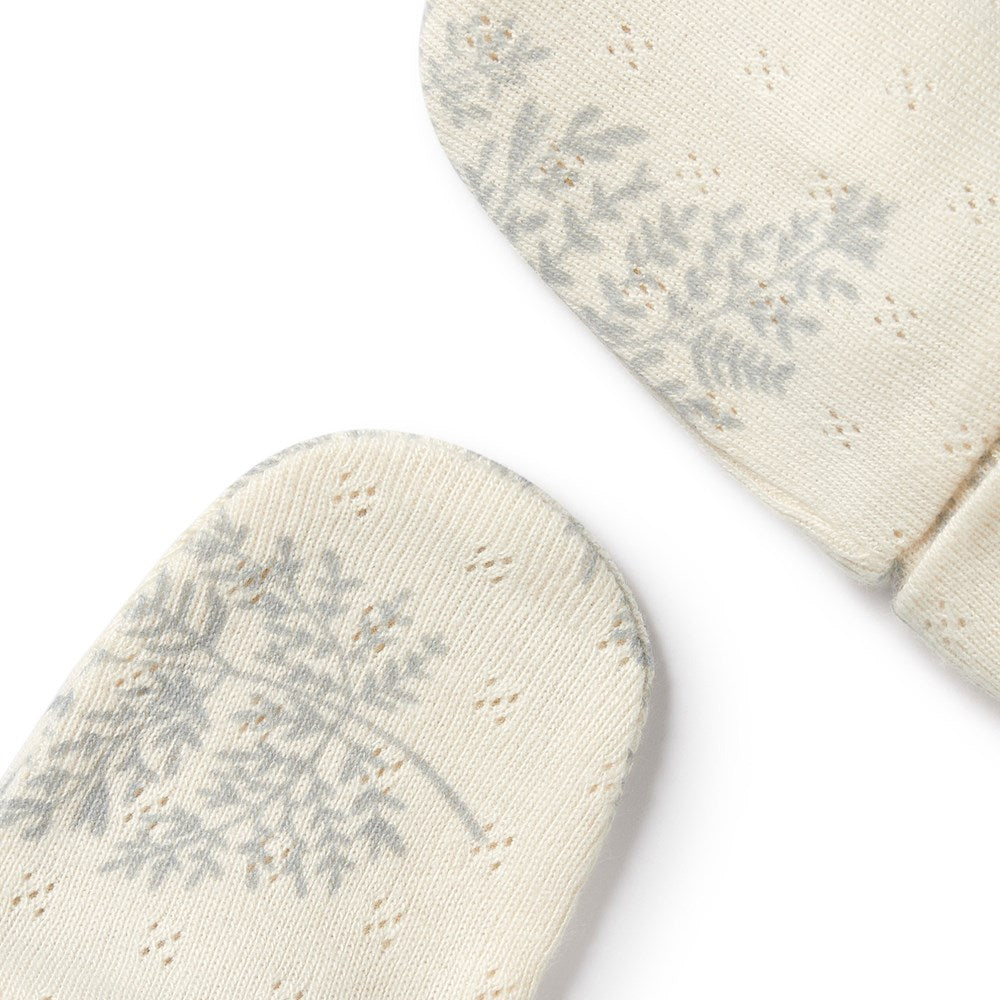Forever Ferns Organic Pointelle Mittens - Soft & Warm Winter Gloves for Women - Perfect for Cold Weather, Outdoor Activities & Fashion