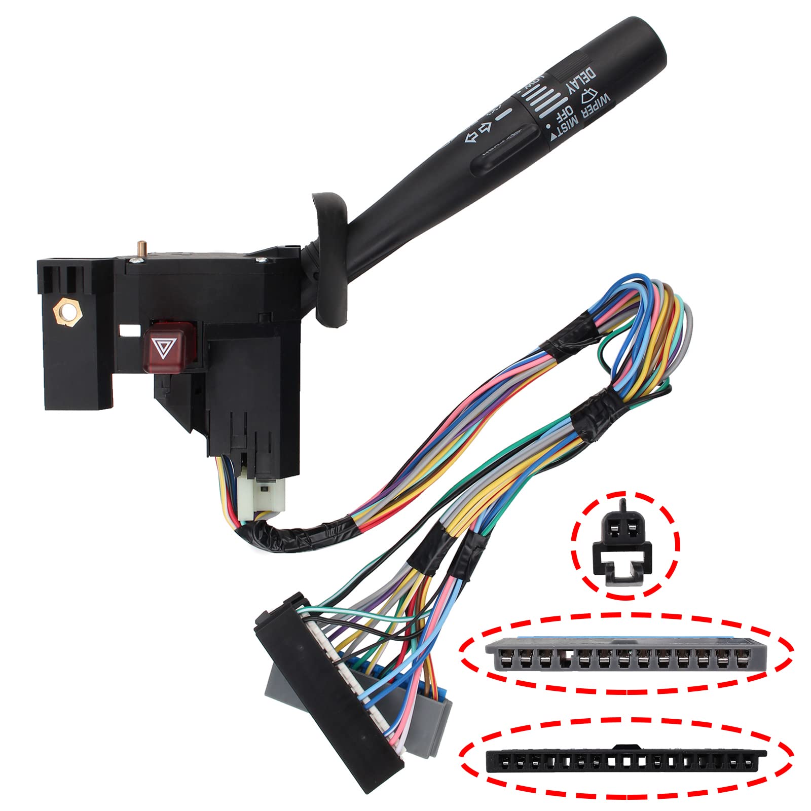 AUTOKAY 26100986 Turn Signal Switch Wiper Dimmer Hazard Warning Compatible with Chevy Blazer S10 Pickup GMC Sonoma Jimmy 1995-1997 - Aftermarket Replacement Part for Safe Driving & Night Visibility