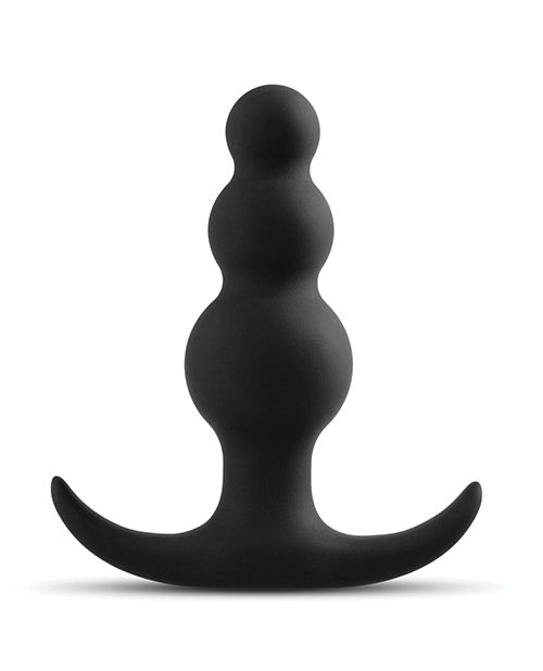 Anal Adventures Platinum Beaded Silicone Butt Plug - Black | Premium Adult Toy for Enhanced Pleasure & Comfort | Perfect for Couples Play & Solo Exploration
