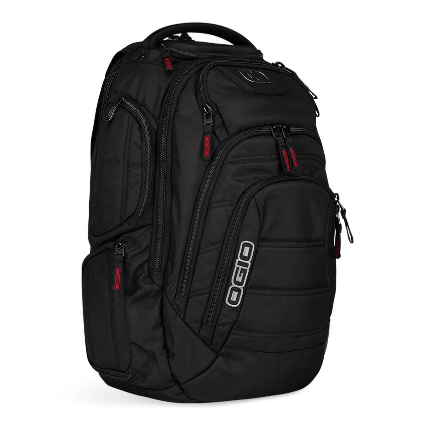OGIO Renegade Backpack - Large Durable Laptop Backpack for Men & Women, Water-Resistant Travel Backpack with USB Charging Port, Perfect for Work, School, College, Hiking & Outdoor Adventures (Black)