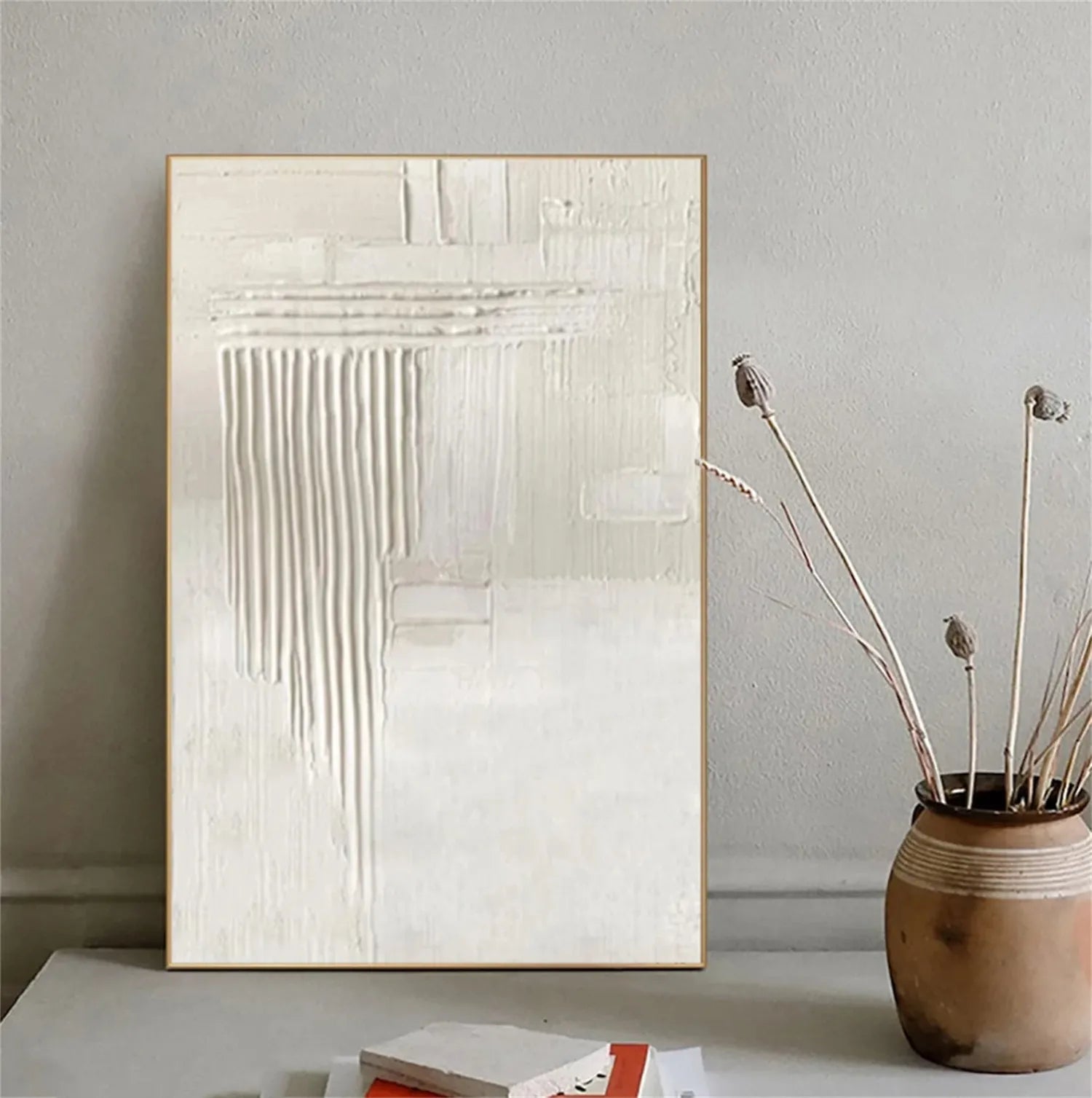 Beige & Brown Abstract Wall Art Print #BB109 - Modern Home Decor for Living Room, Bedroom & Office