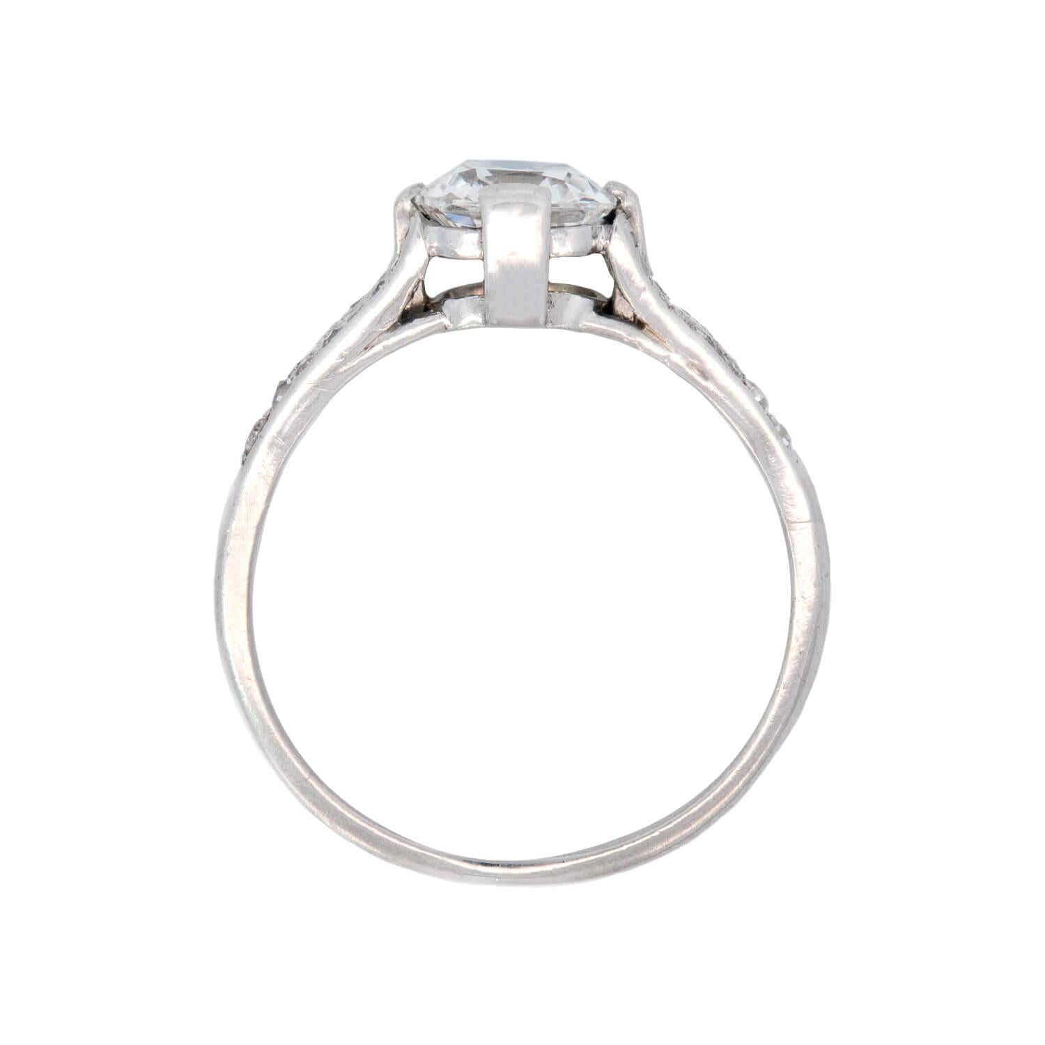 Art Deco Platinum GIA Certified Diamond Engagement Ring 1.13ct - Vintage Inspired Wedding Band for Brides & Anniversary Gifts