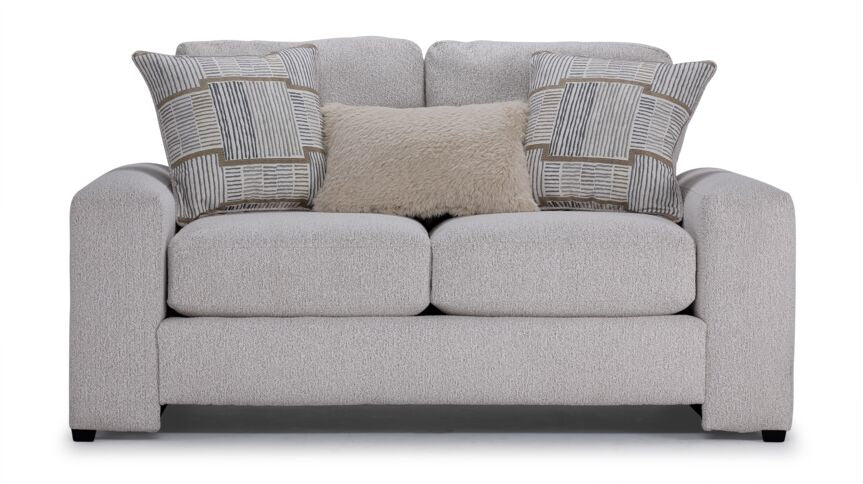 Brahm Loveseat - Modern Linen Upholstered 2-Seater Sofa for Living Room, Bedroom, or Office - Comfortable and Stylish Small Couch for Relaxing and Entertaining Guests