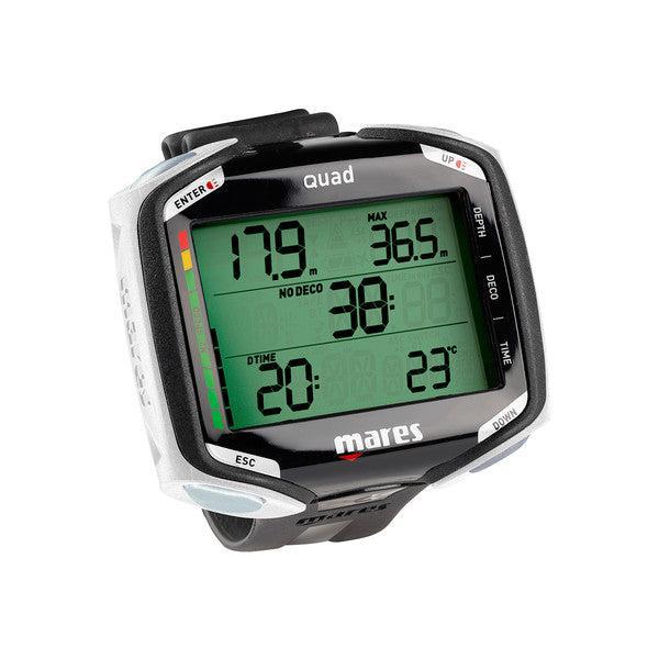 Mares Quad Dive Computer - Advanced Wrist Mounted Scuba Diving Computer for All Levels | Perfect for Recreational, Technical & Freediving