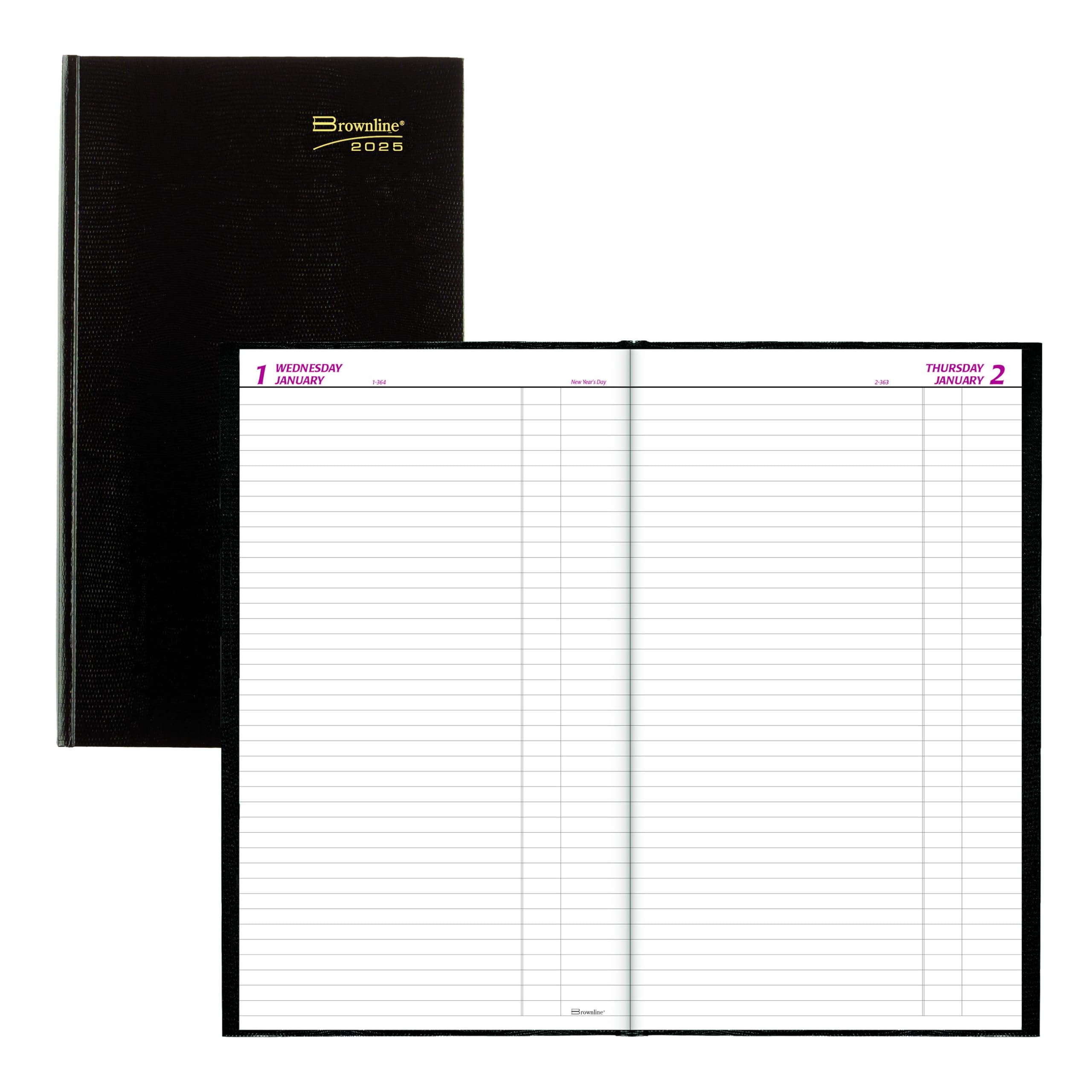 Brownline® 2025 Daily Planner - 12 Month Undated Calendar Journal (January to December) - 13.375