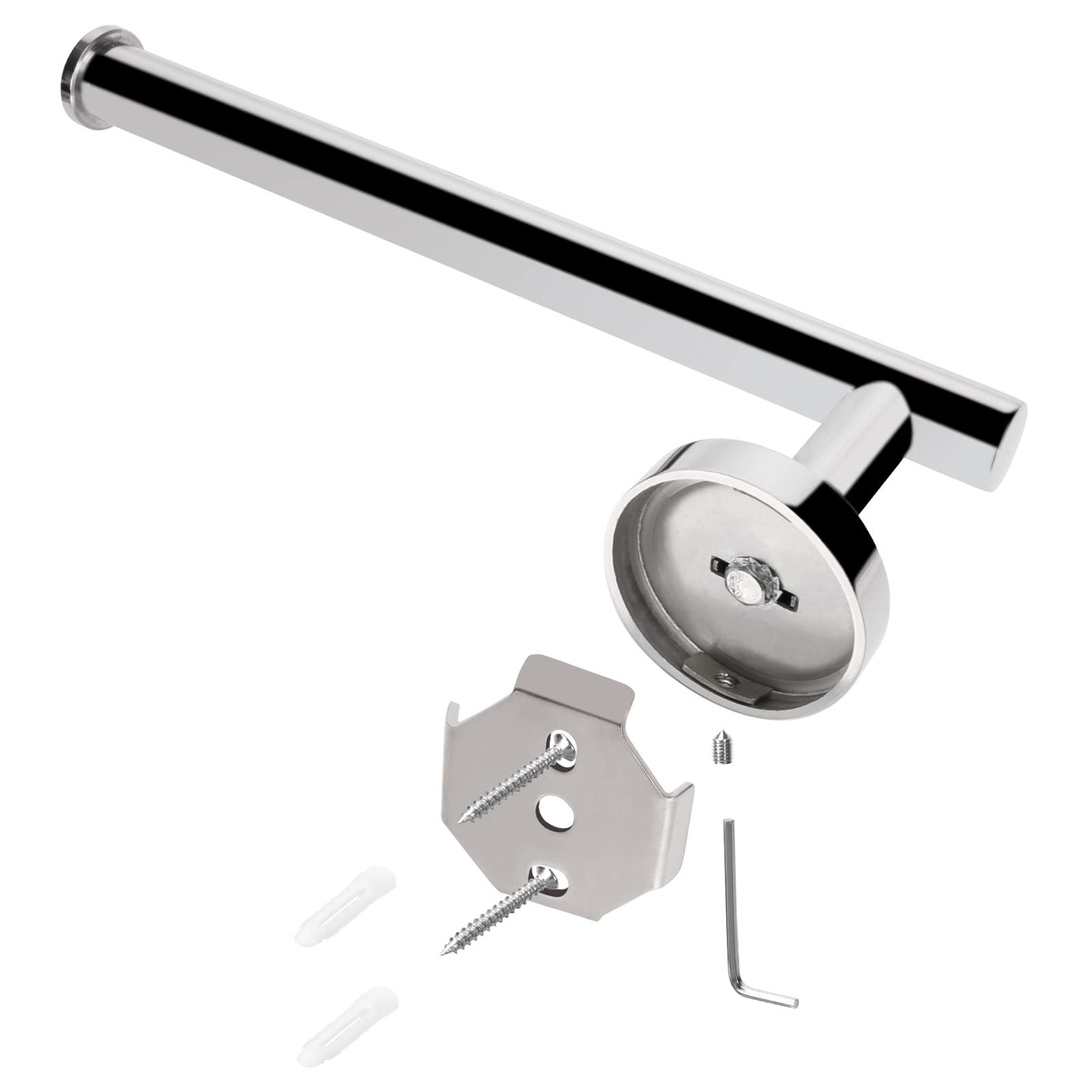 Premium 304 Stainless Steel Toilet Paper Holder & Hand Towel Rack Set - 2-Piece Wall Mounted Bathroom Hardware for Kitchen & Bathroom (Chrome Finish) - Perfect for Modern Homes & Luxury Hotels