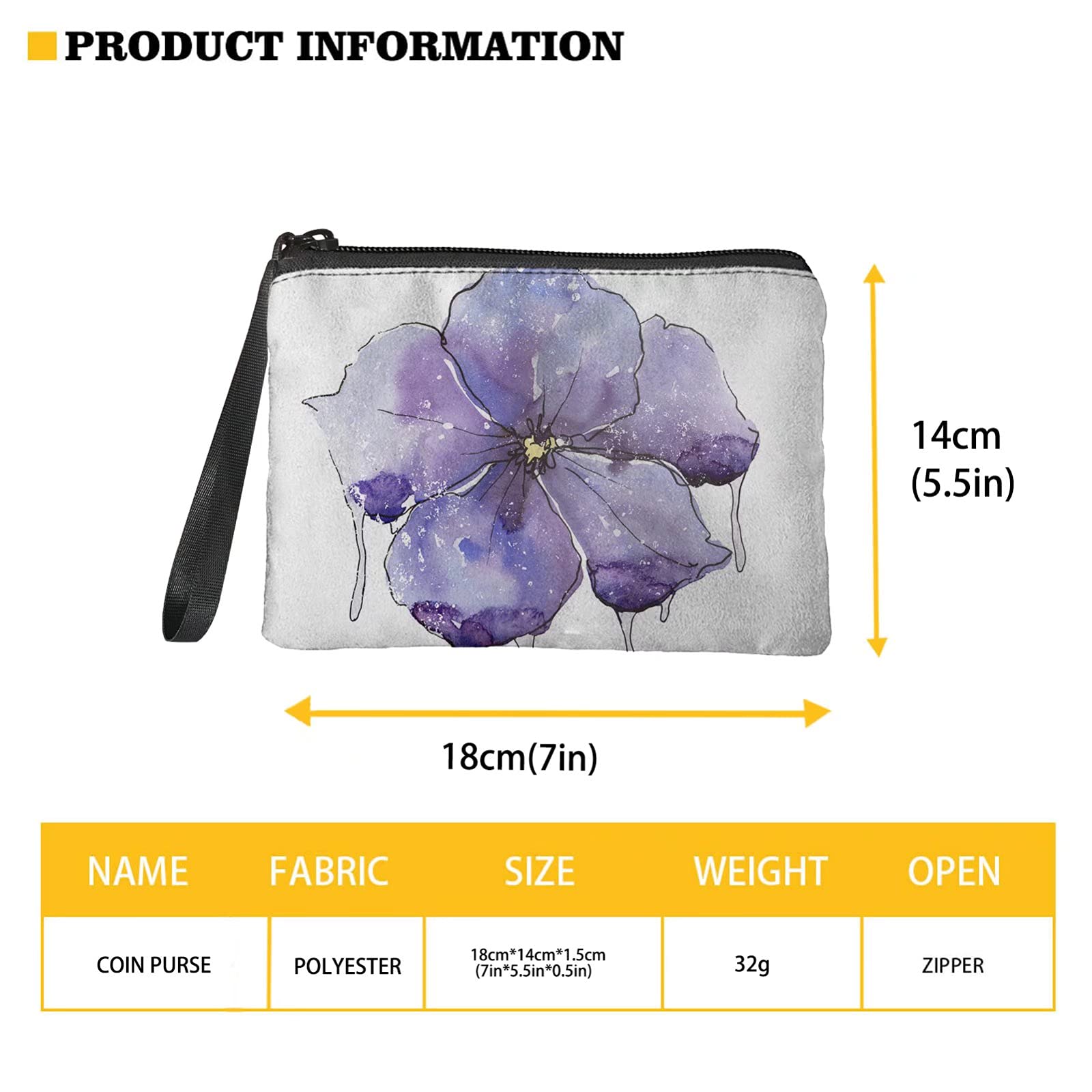 Forchrinse Purple Camo Zipper Makeup Bag for Women & Men - Waterproof Travel Cosmetic Pouch, Toiletry Organizer & Wristlet Storage Case | Perfect for Gym, Travel, Camping & Daily Essentials Organization