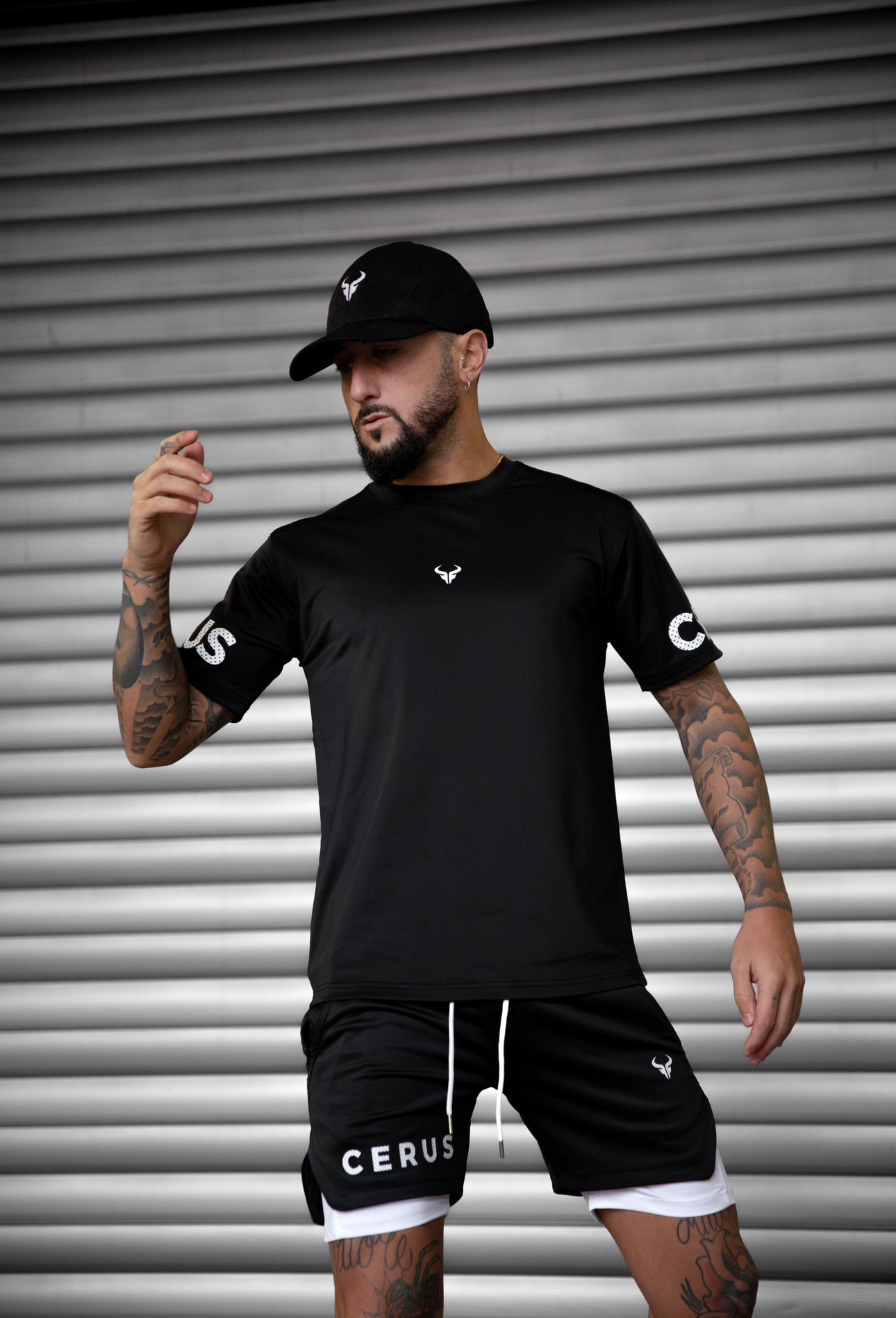 Cerus Black Fusion Men's T-Shirt - Premium Cotton Comfort Fit Tee for Casual Wear & Gym Workouts
