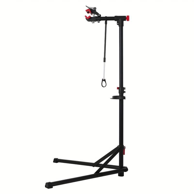 Stanz (TM) Adjustable Bike Repair Stand for E-Bikes, Mountain Bikes, Road Bikes & Fat Tire Bikes - Heavy Duty 55 LBS Capacity with Tool Tray - Perfect for Home Garage, Bike Shops & Outdoor Maintenance