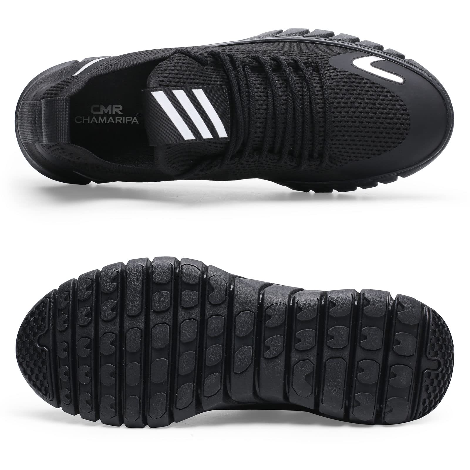 CHAMARIPA Men's Height Increasing Sneakers - Elevator Sports Shoes with Hidden Heel, Lightweight Mesh Lace Up Trainers for Casual Wear & Daily Comfort