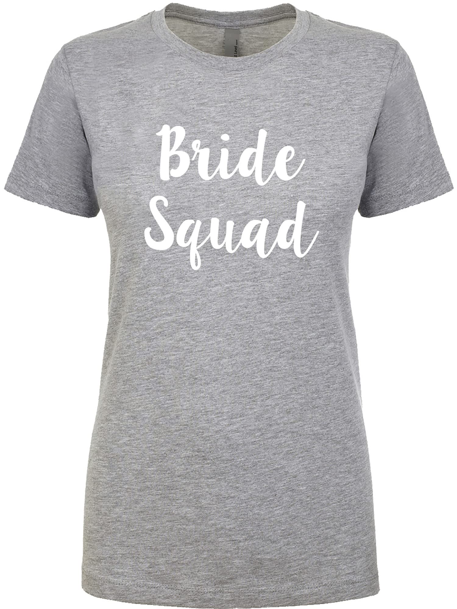 Zerogravitee Bride Squad Women's Crewneck T-Shirt - Comfortable Cotton Tee for Bridesmaids, Bachelorette Parties & Wedding Events