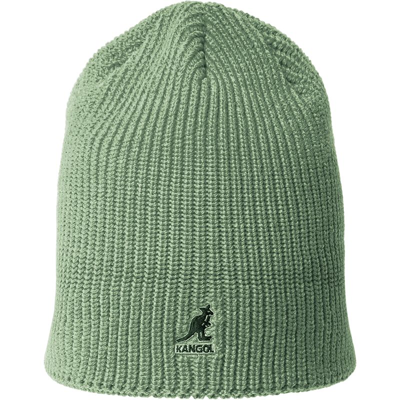 Kangol Cardinal 2-Way Beanie Hat for Men & Women - Oil Green Winter Knit Cap, Unisex Stretchable Cuffed Beanie for Cold Weather, Outdoor Activities, and Casual Style