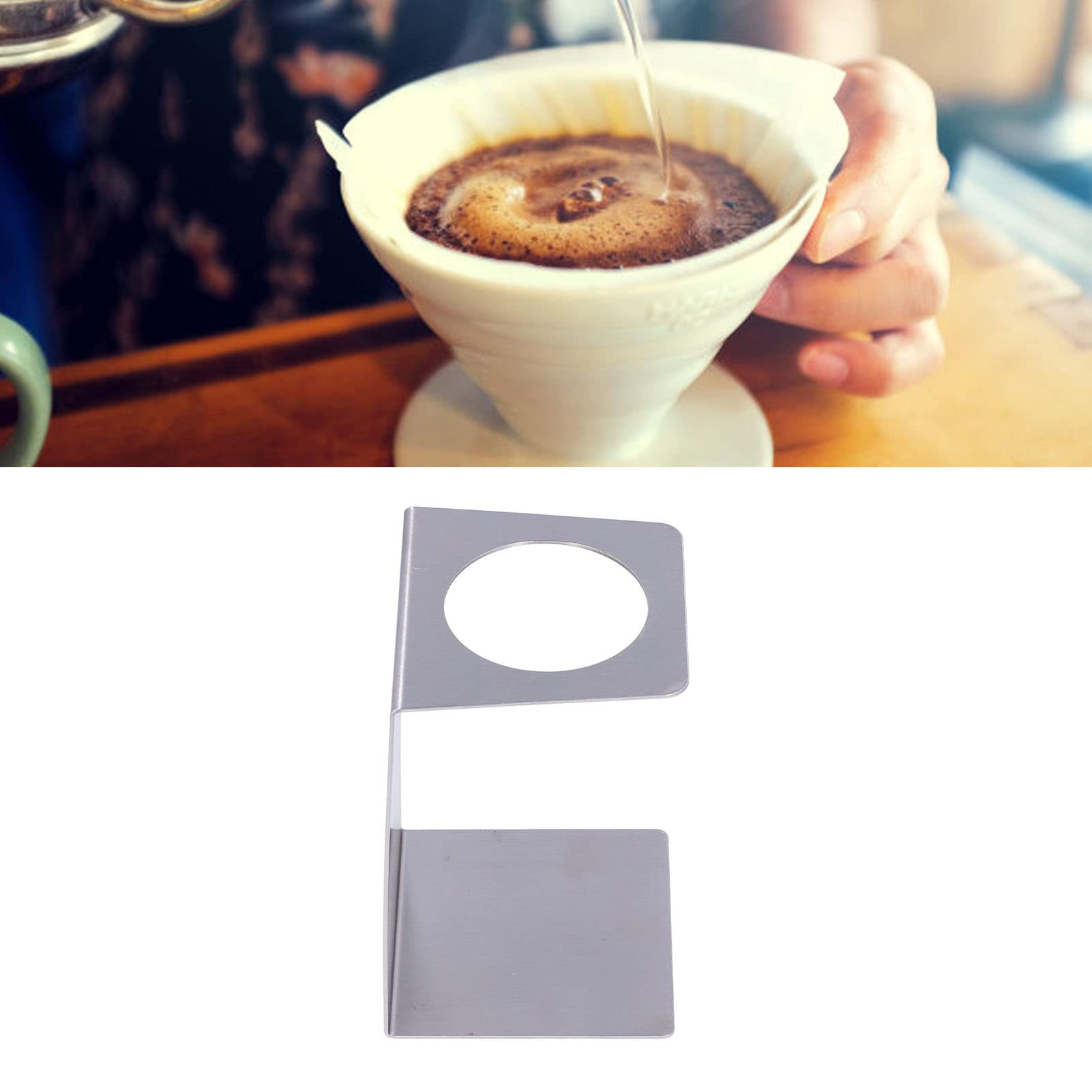 Premium Stainless Steel Pour Over Coffee Stand | Drip Coffee Maker Holder for Coffee Connoisseurs & Enthusiasts | Perfect for Home Brewing, Office Use & Specialty Coffee Shops (Brushed Stainless Steel)
