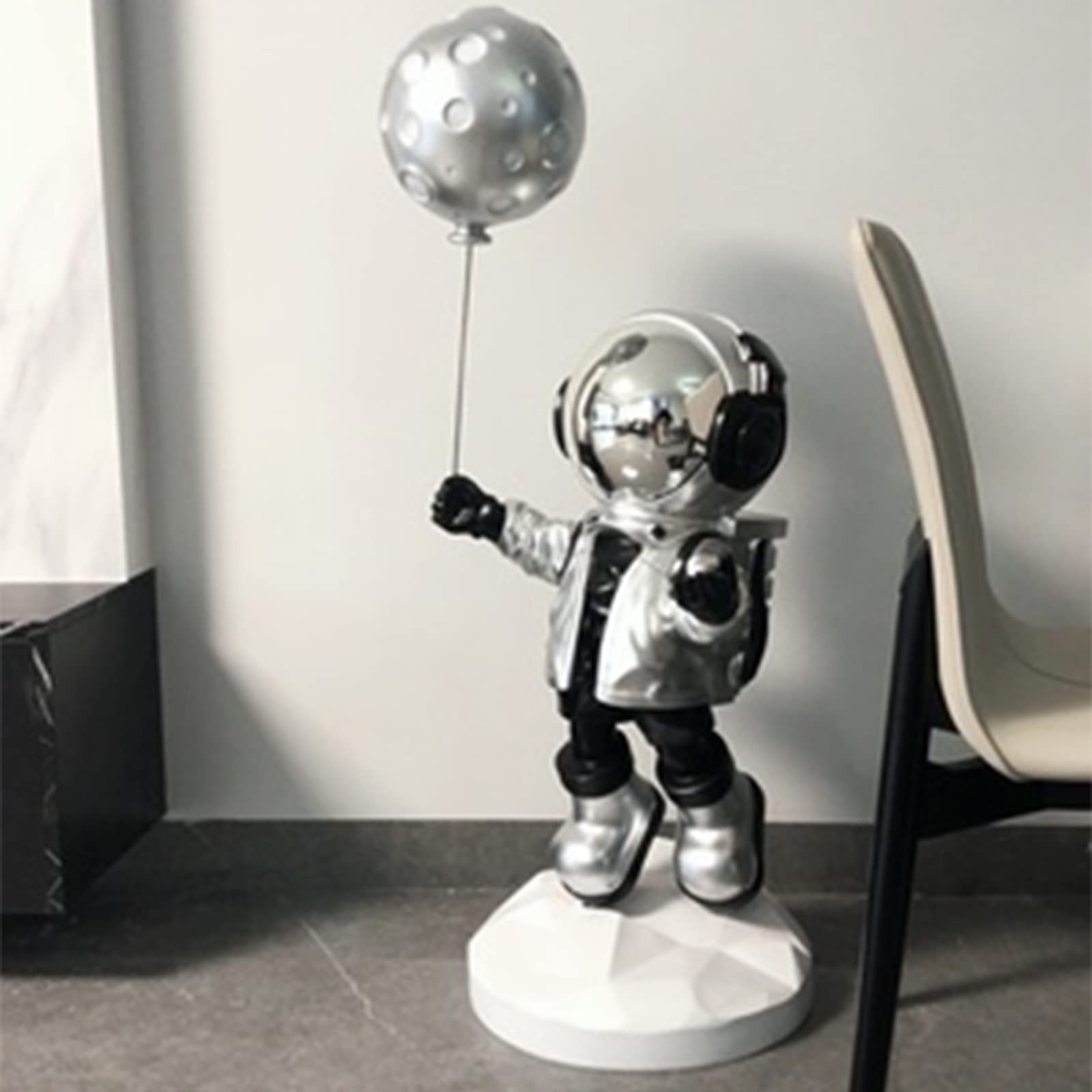 Premium Astronaut Statue - Unique Space-Themed Home Decor for Living Room & Office - Perfect Housewarming Gift for Sci-Fi Lovers & Space Enthusiasts - Ideal for Bookshelf Display, Desk Decor, or Gift Giving