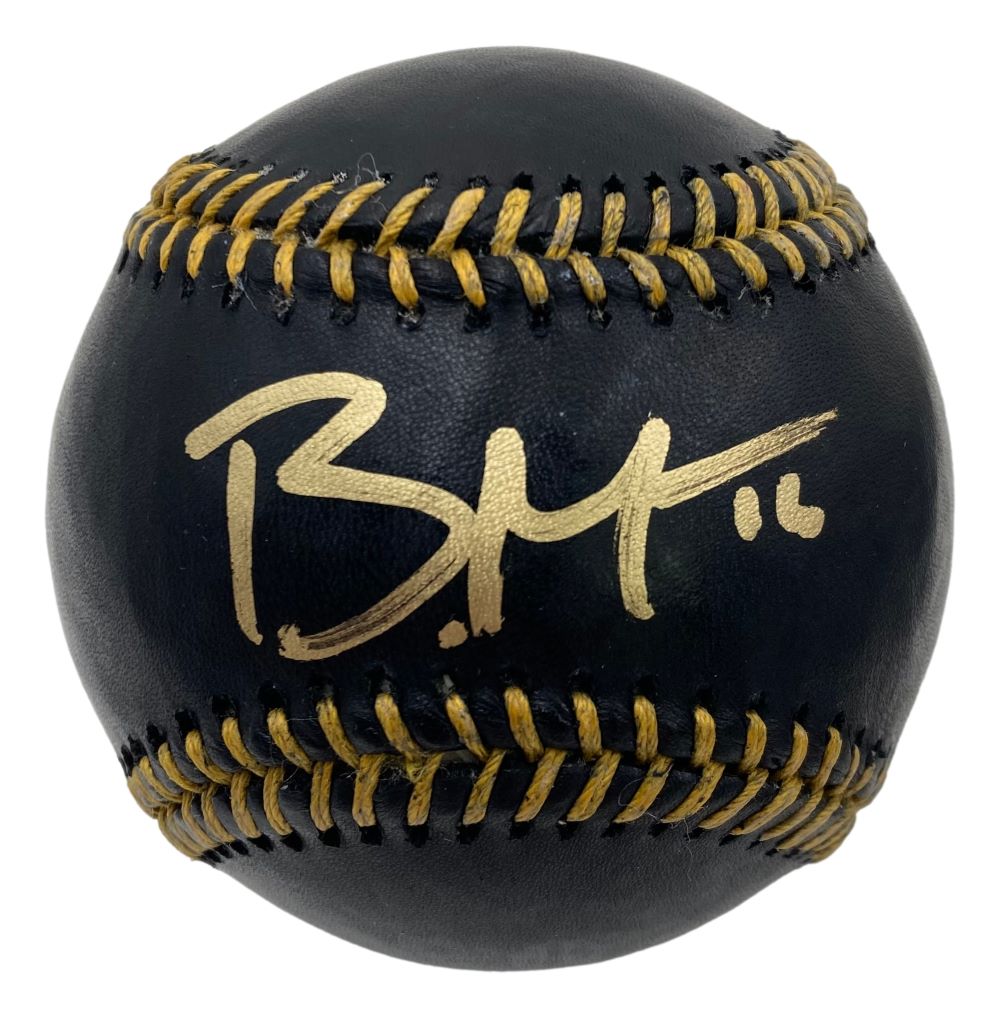 Brandon Marsh Philadelphia Phillies Autographed Black Rawlings Baseball with JSA ITP Certificate - Perfect for Collectors, Fans, and Sports Memorabilia Displays