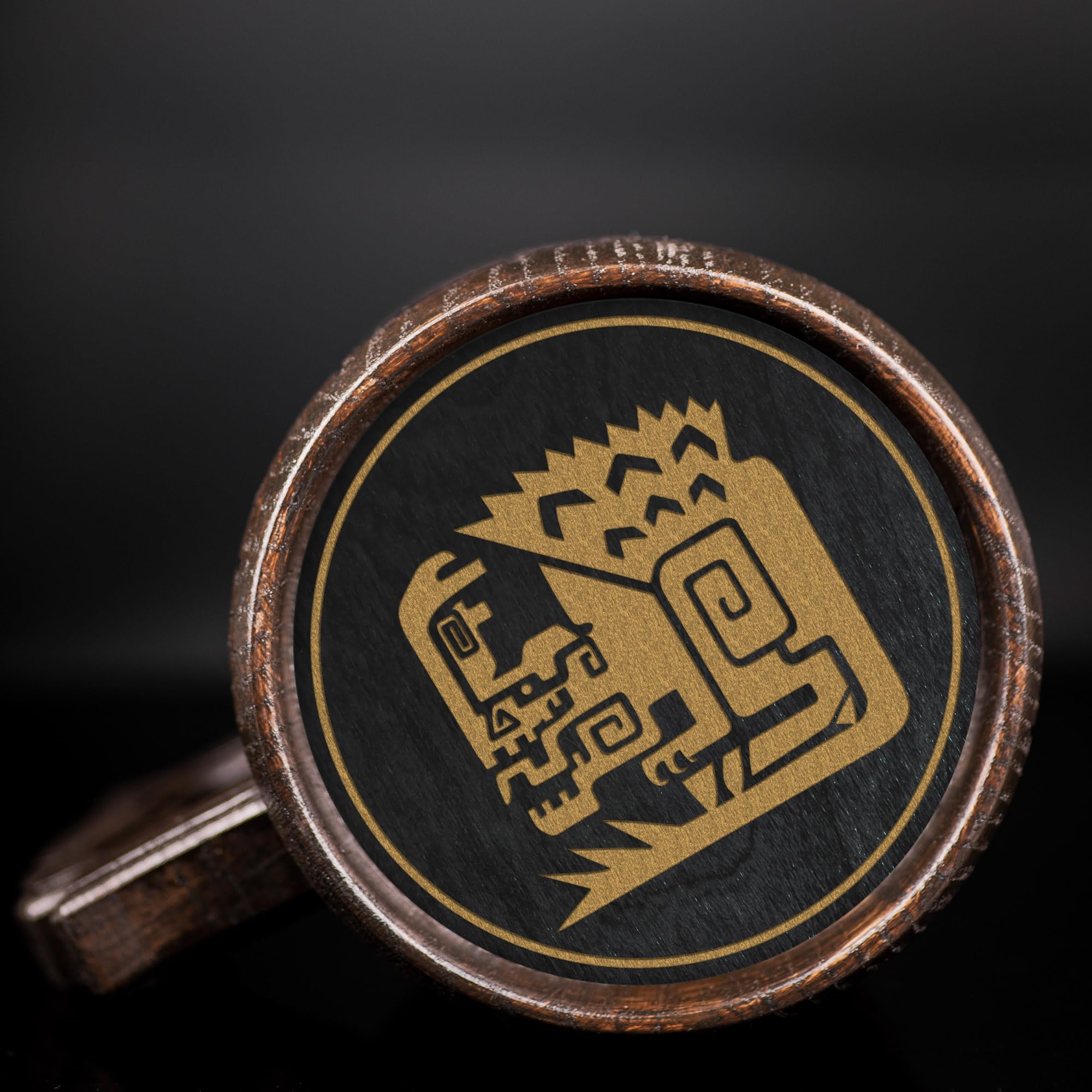MHW World Wilds Anjanath Custom Beer Mug - Personalized Gaming Stein & Wooden Tankard - Unique Gamer Gift for Men, Dad, Father - Perfect for Weddings, Anniversaries & Birthdays - Great for Game Nights, Man Caves & Collectors