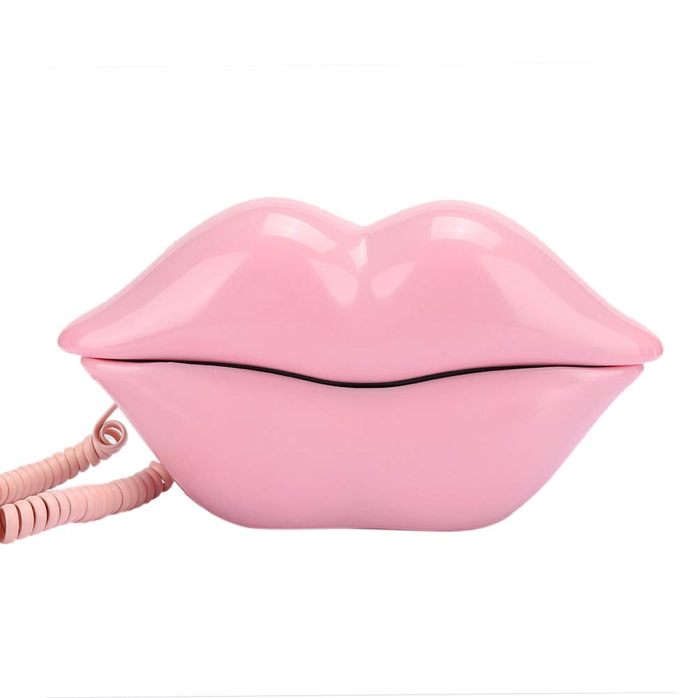 Pink Corded Desk Phone - Compact Landline Telephone for Home & Office Use | Stylish Home Decor & Workspace Accessory | Ideal for Small Spaces, Reception Areas & Vintage Decor