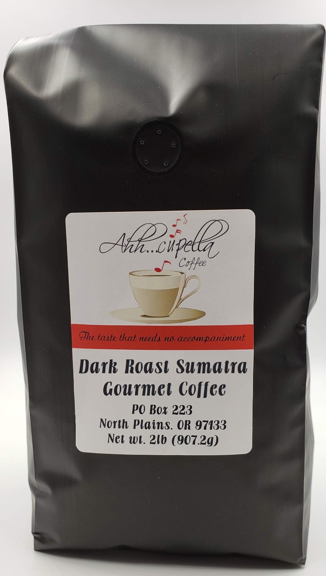 Premium Sumatra Dark Roast Ground Coffee - 32oz Bag | Ahh..Cupella Coffee Company | Gourmet Drip Grind | Perfect for Home Brewing, Office Use & Gifts