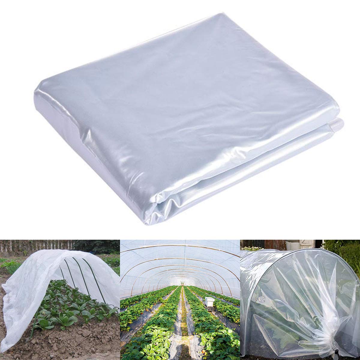 Durable Garden Poly Tunnel Greenhouse Cover - Weatherproof Plastic Film for Harsh Conditions & Seed Germination | Perfect for Home Gardening, Plant Protection & Year-Round Growing